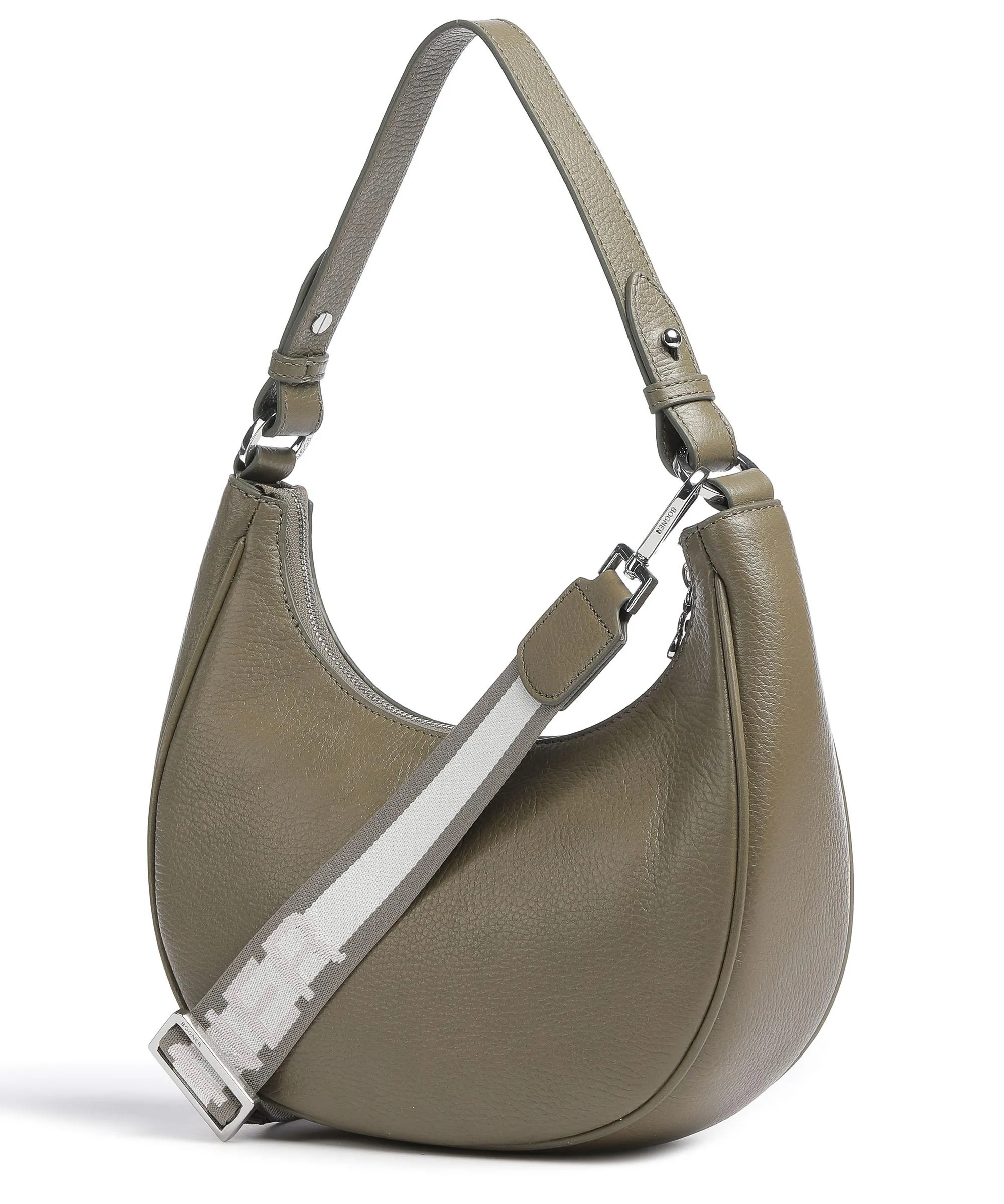  Bogner Andermatt Melene Borsa a spalla pelle di vacchetta grana verde-oliva  