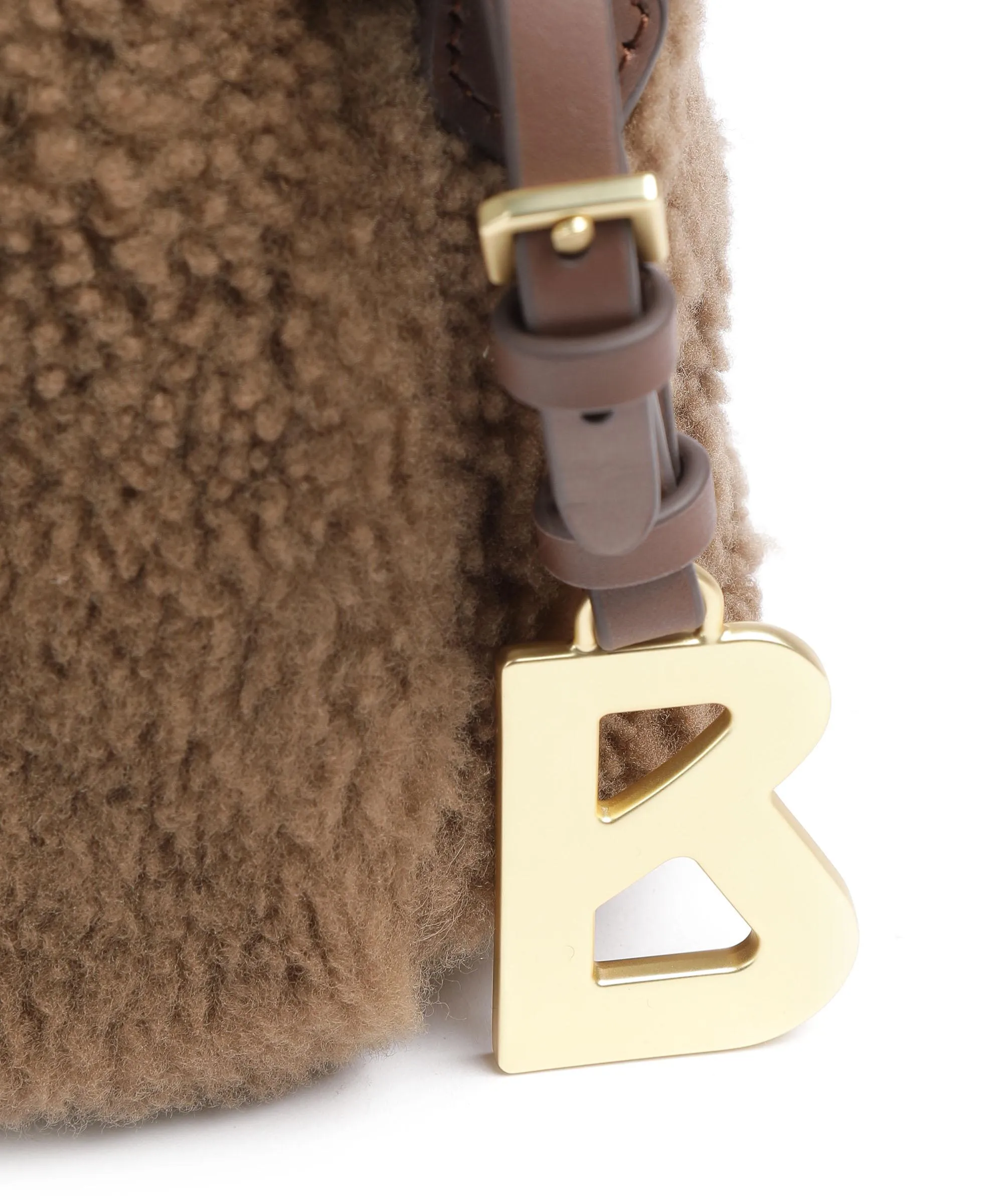  Bogner Valmorel Yamila Borsa a spalla cuoio di agnello, pelliccia marrone  