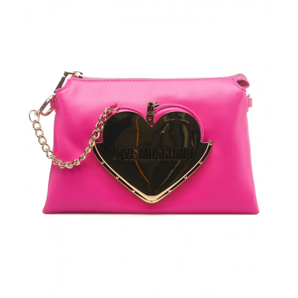 Borsa a tracolla con logo applicato pink