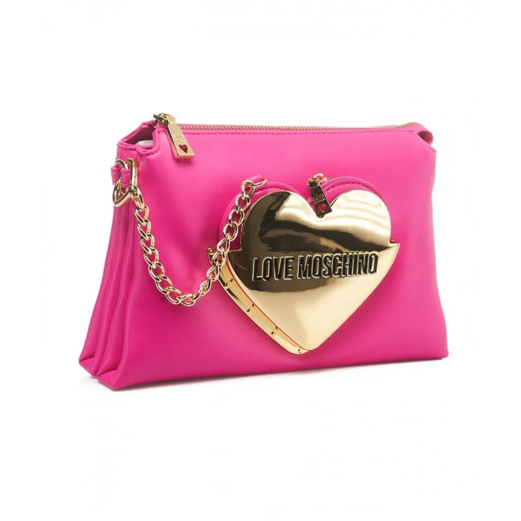 Borsa a tracolla con logo applicato pink