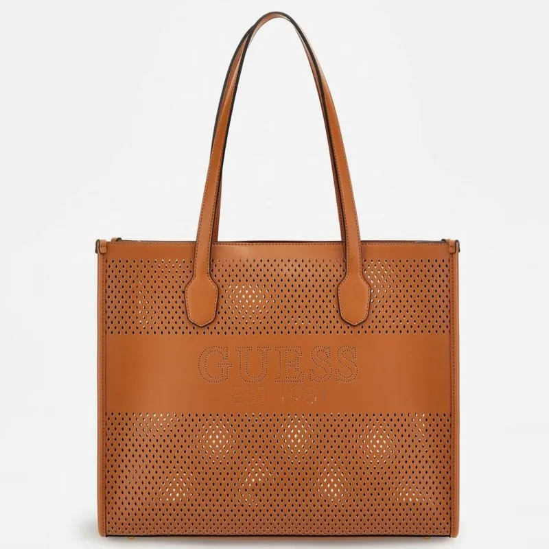 BORSA SHOPPER KATEY TRAFORATA DA DONNA GUESS