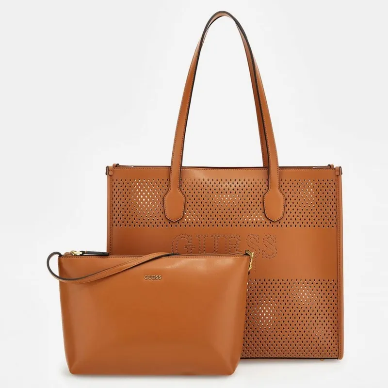 BORSA SHOPPER KATEY TRAFORATA DA DONNA GUESS