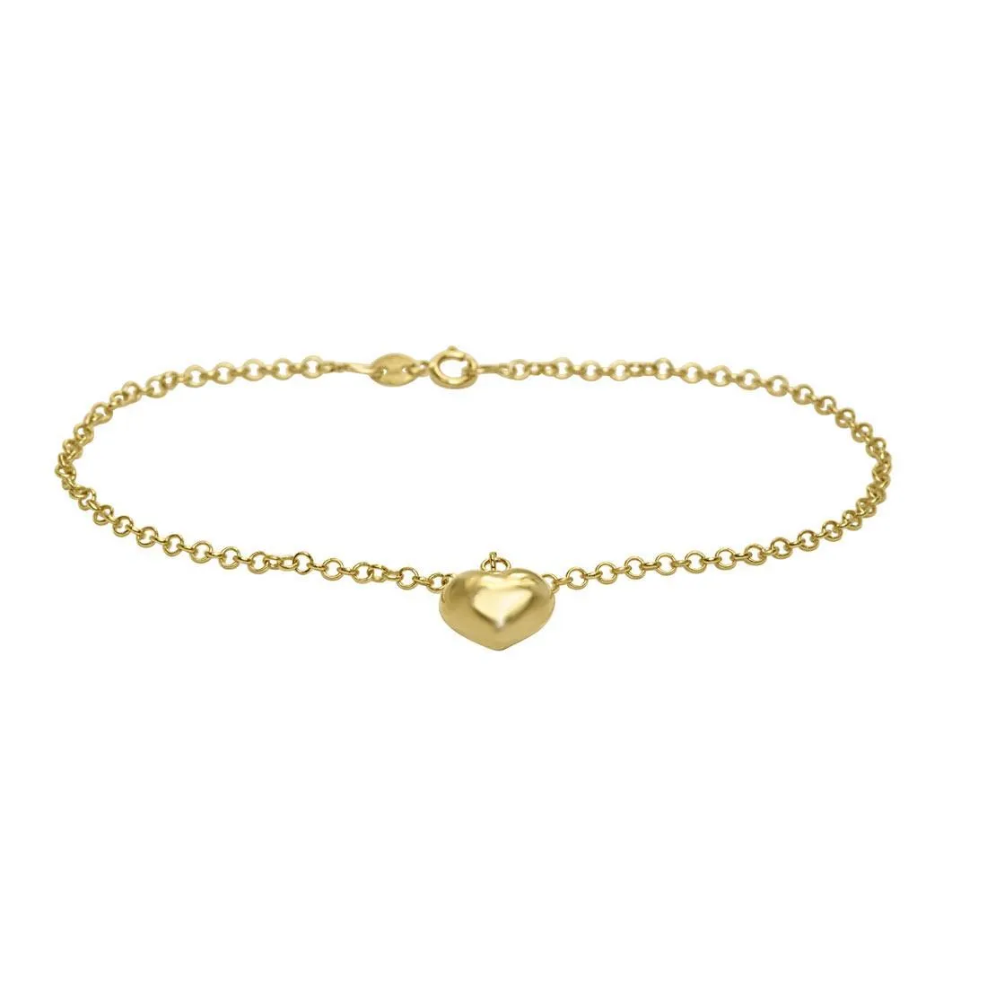 Bracciale in oro giallo con cuore