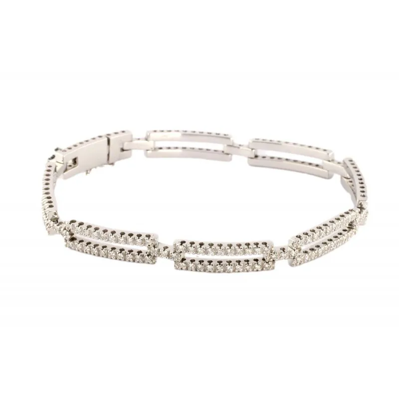 bracciale semirigido donna Dini lav002479 in oro 750 bianco con diamanti