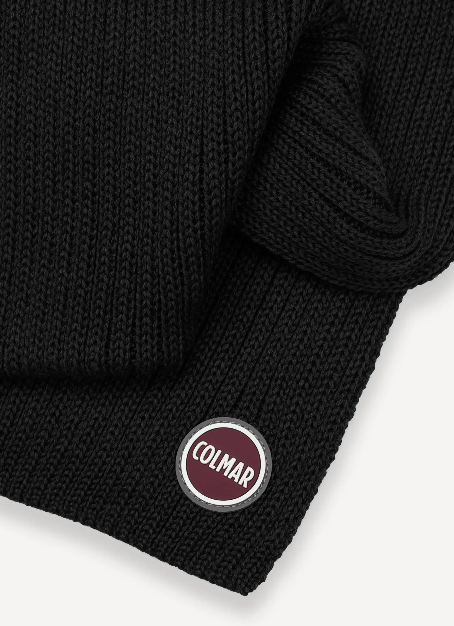 Branded wool unisex scarf