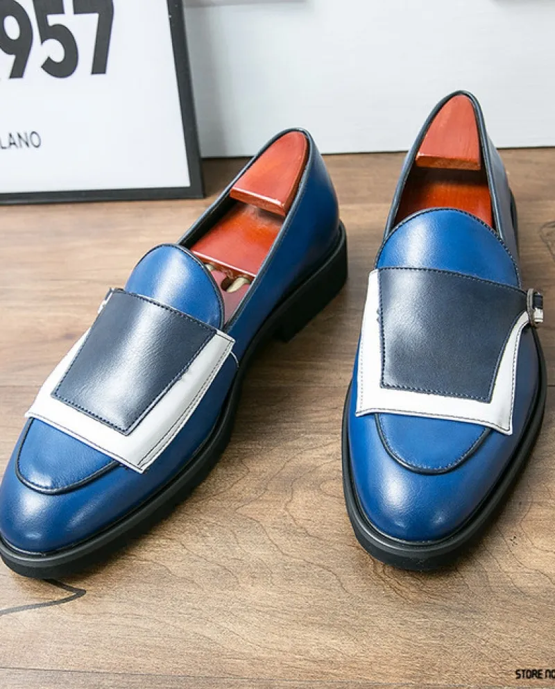 British Trendy Colori A Punta Patchwork Monk Strap Oxford Scarpe Da Uomo Casual Mocassini Abito Formale Calzature Sapatos Tenis