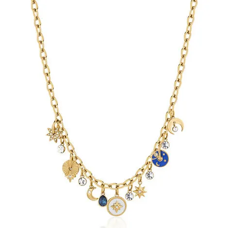 BROSWAY Collana Brosway in acciaio316L gold con charms