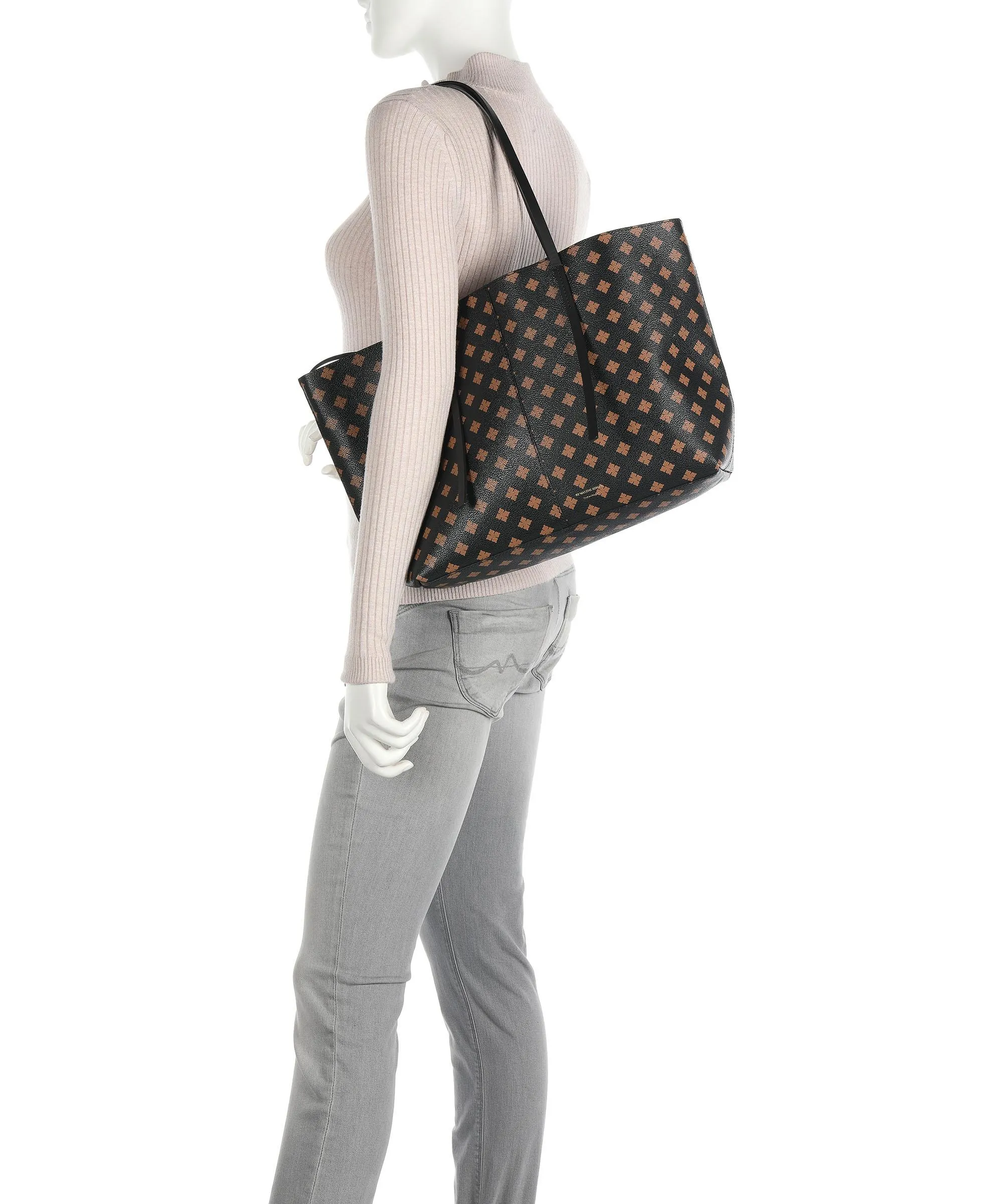  by Malene Birger Abigail Borsa shopper plastica nero/marrone  