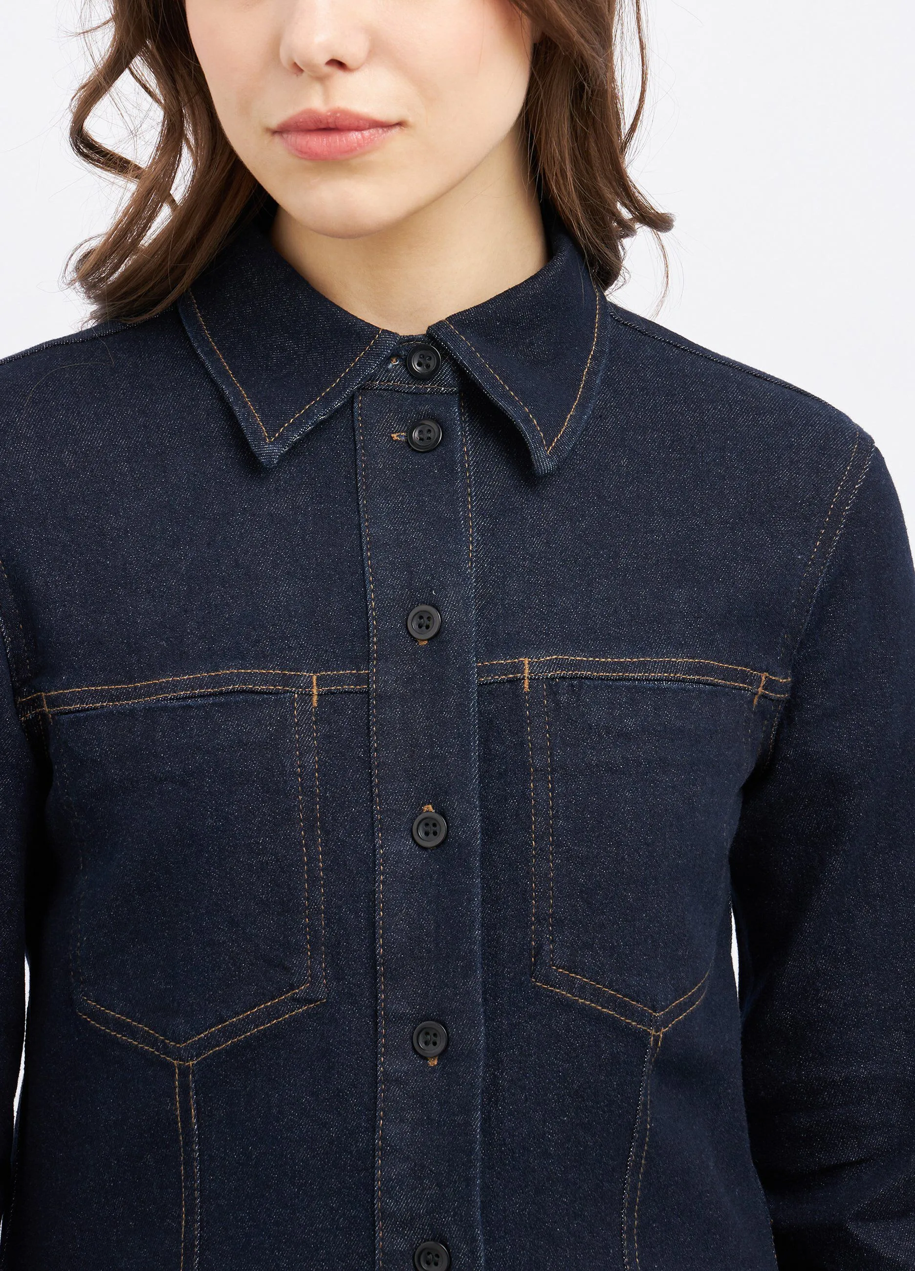Camicia in cotone stretch donna