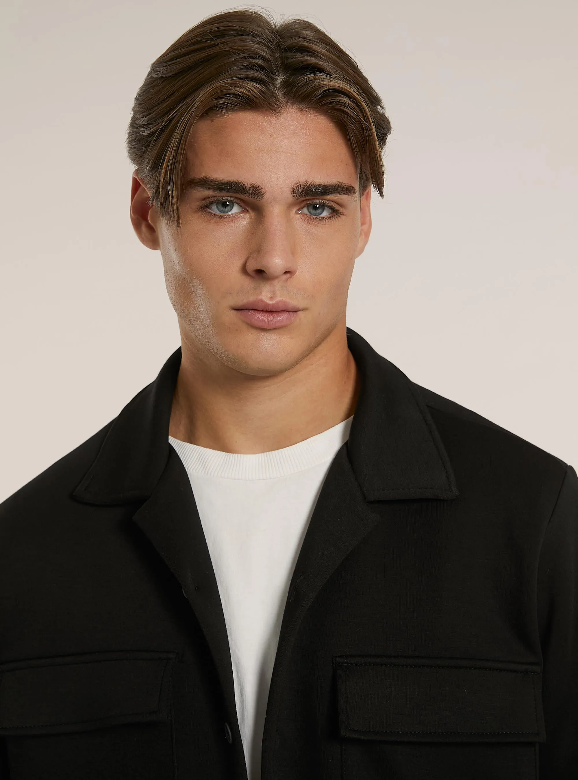 Camicia in scuba over con tasconi