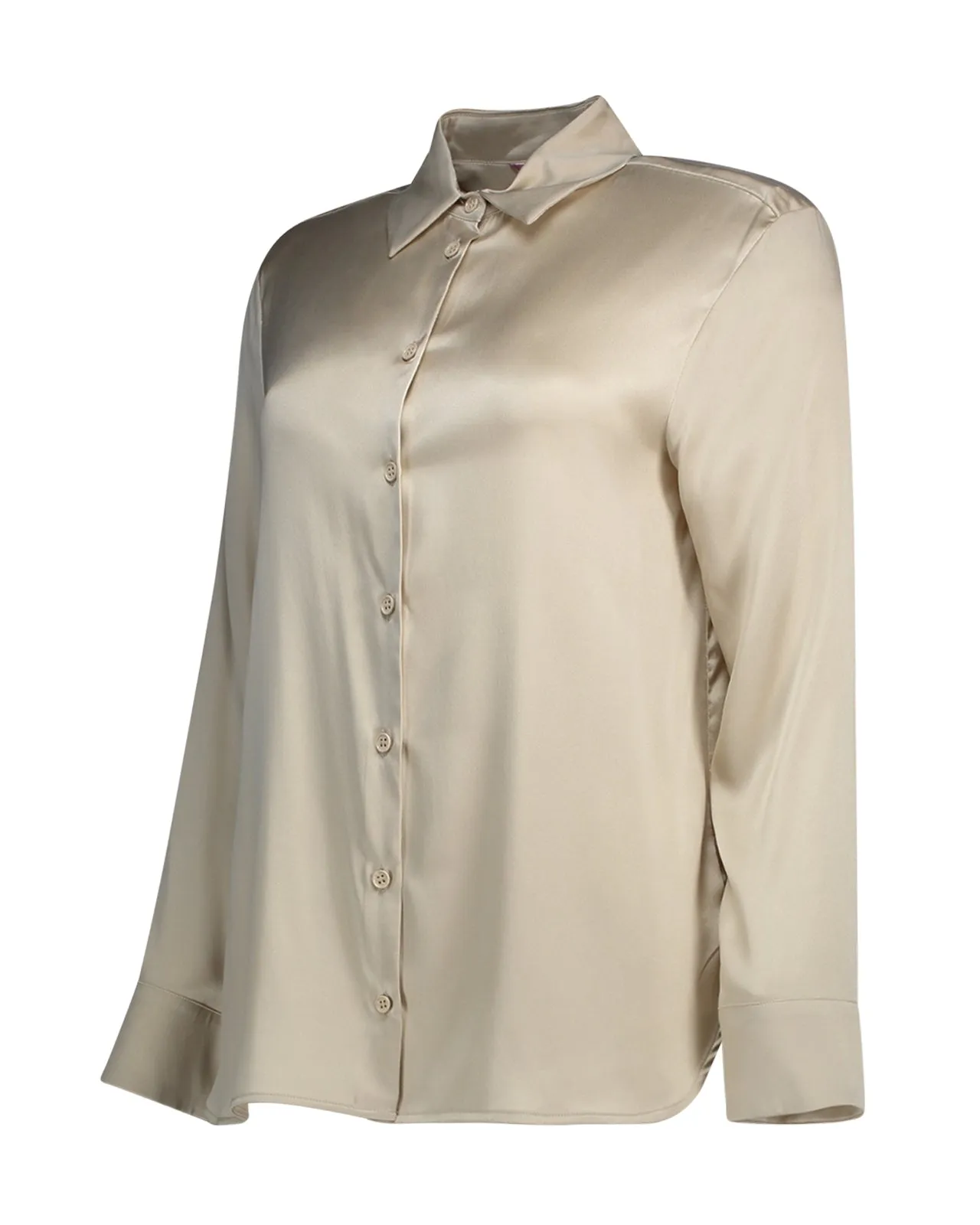 Camicia Ofridi seta stretch albino