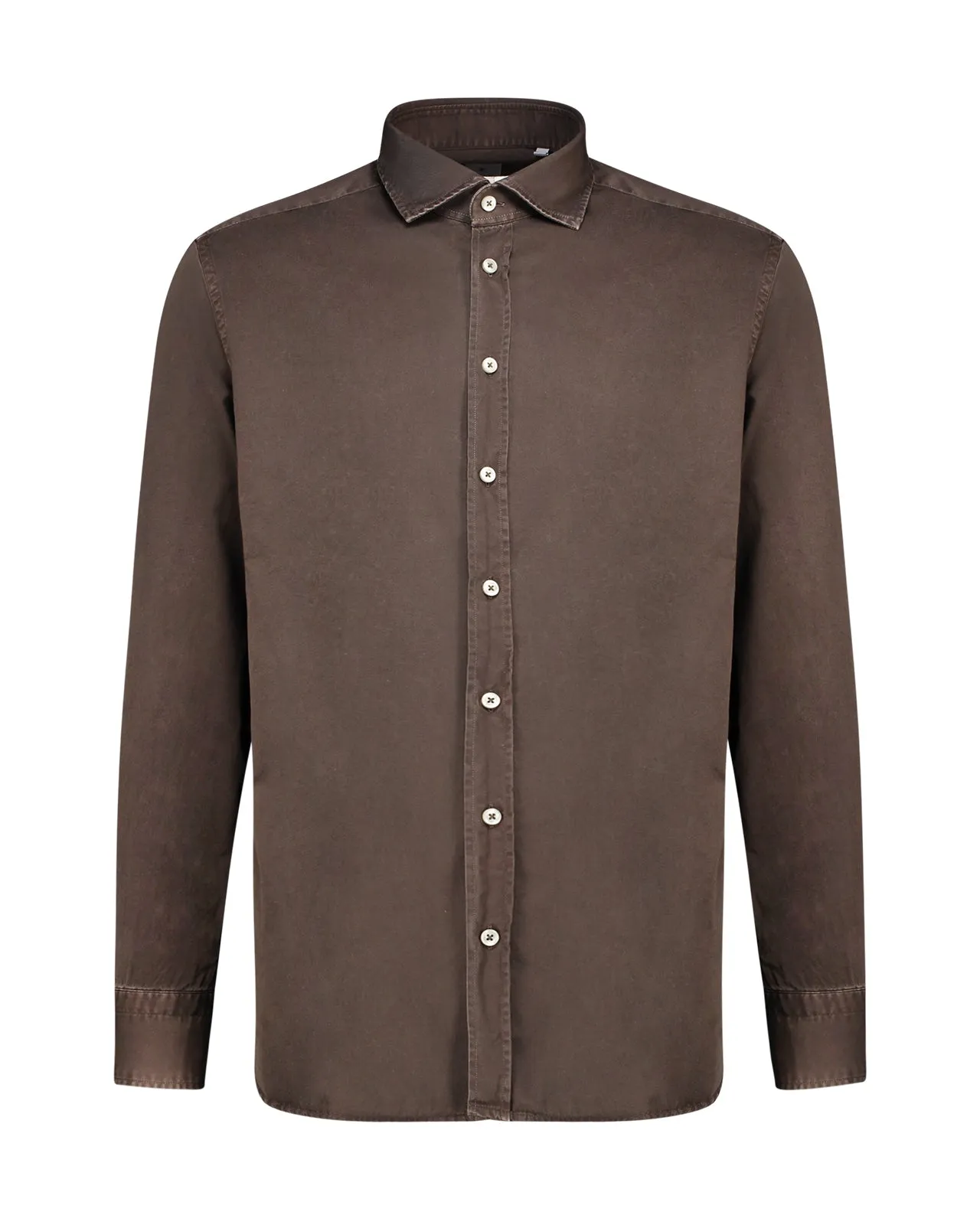 Camicia Simo cotone cioccolato