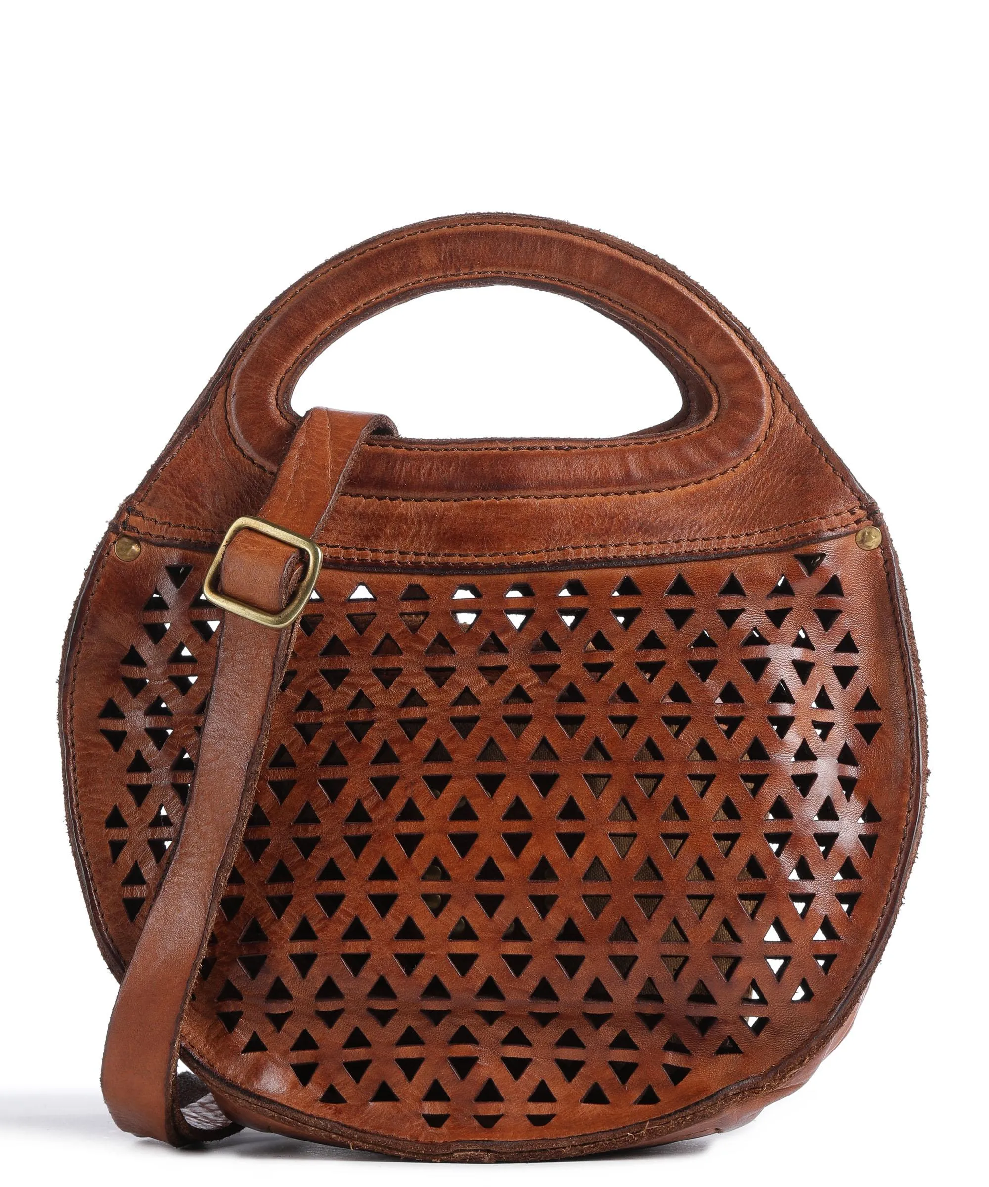  Campomaggi Borsa a mano pelle di vacchetta finemente grana cognac  