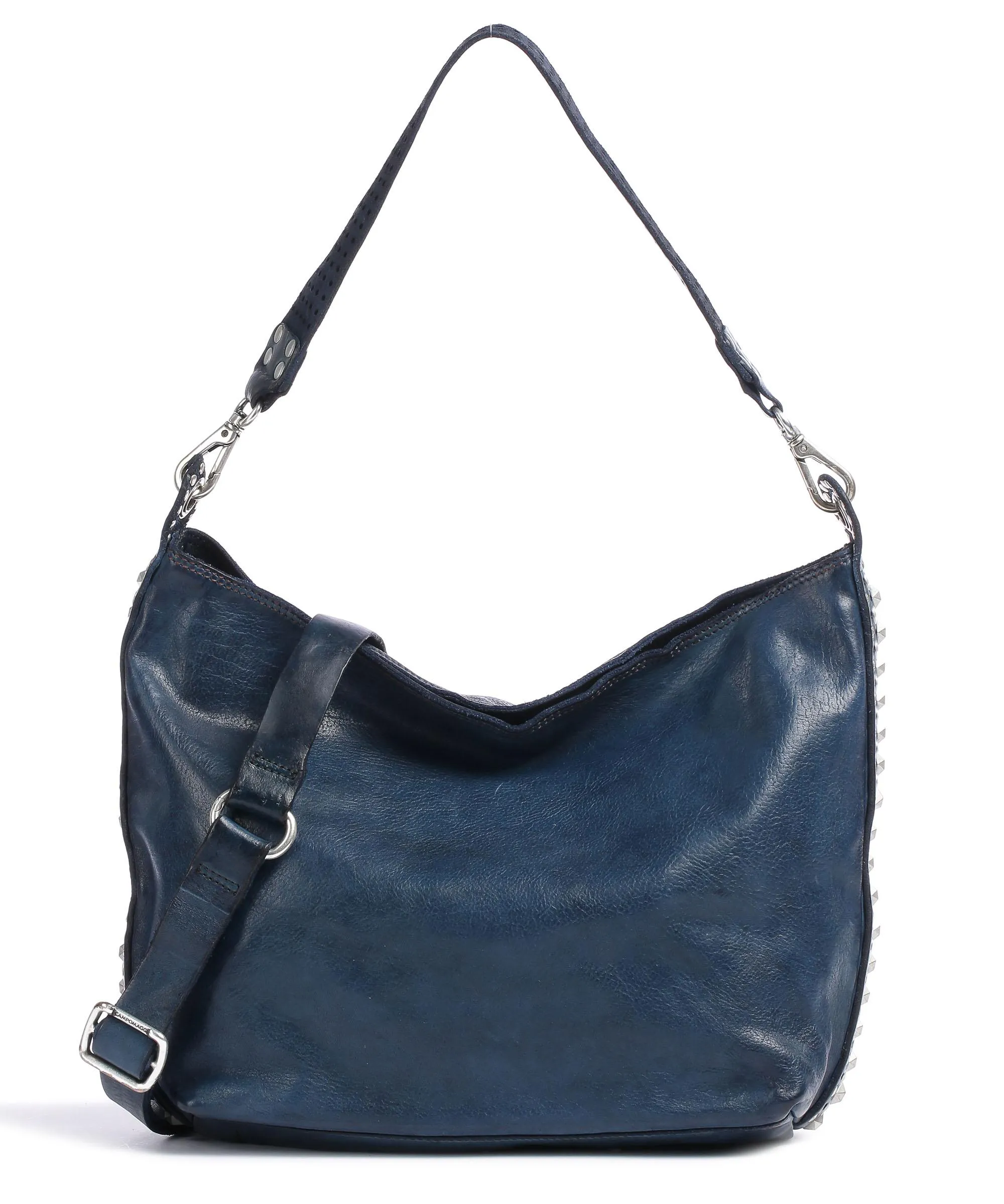  Campomaggi Borsa hobo pelle di vacchetta finemente grana blu scuro  