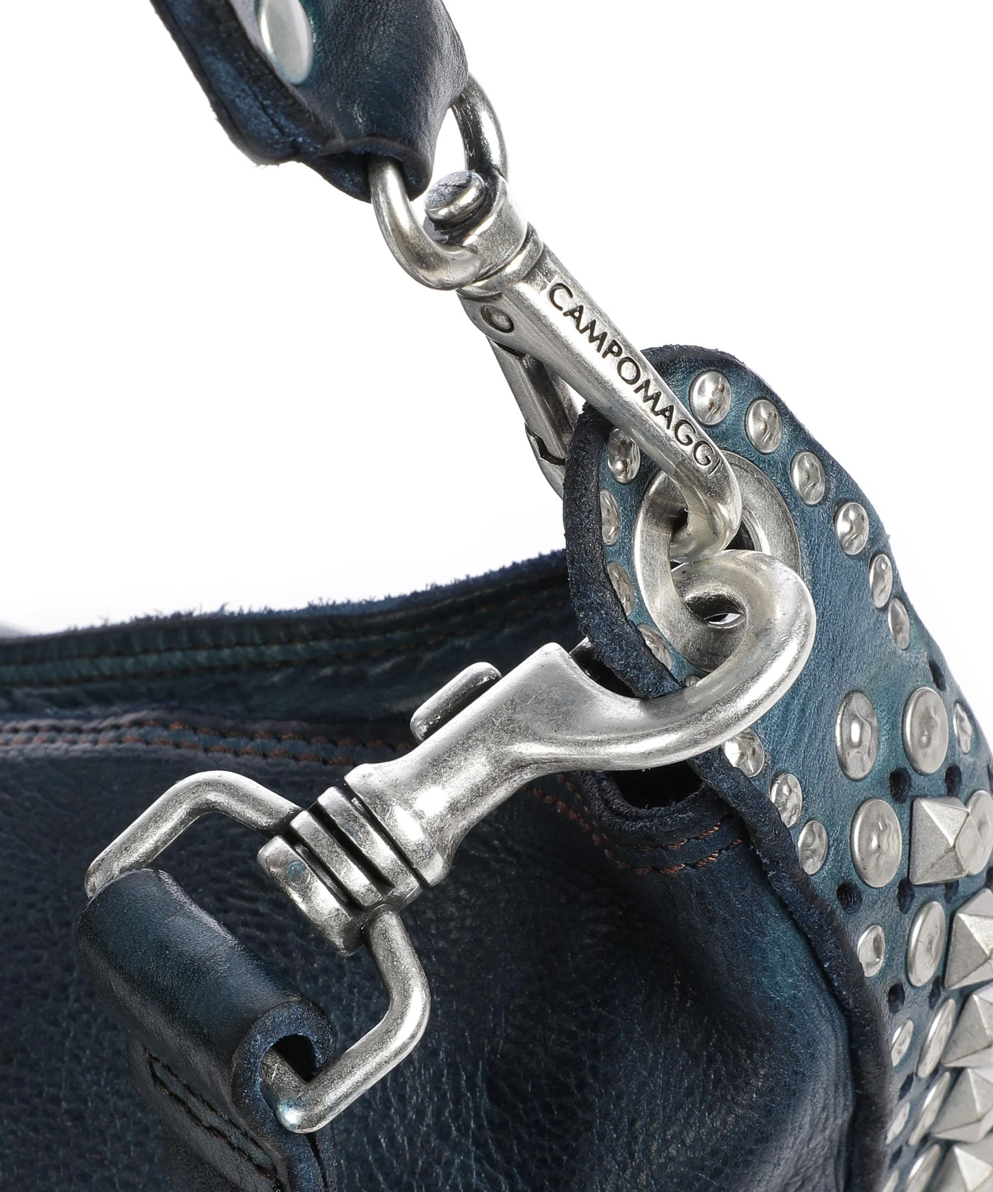  Campomaggi Borsa hobo pelle di vacchetta finemente grana blu scuro  