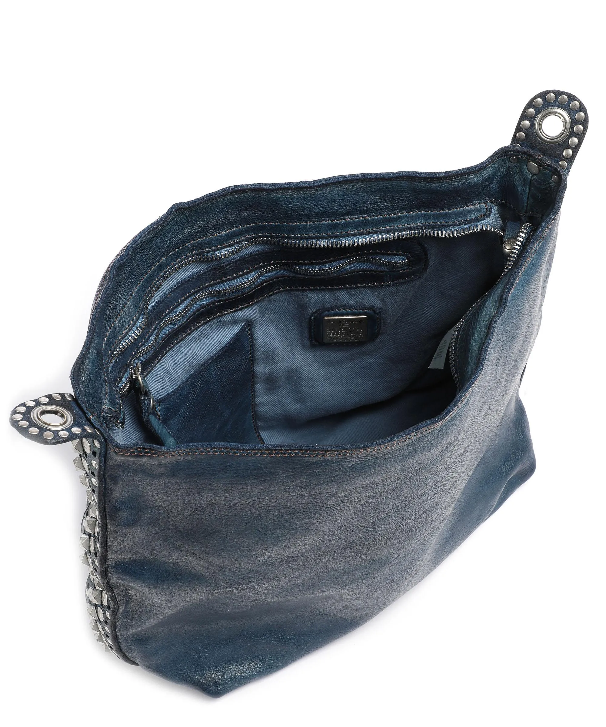  Campomaggi Borsa hobo pelle di vacchetta finemente grana blu scuro  