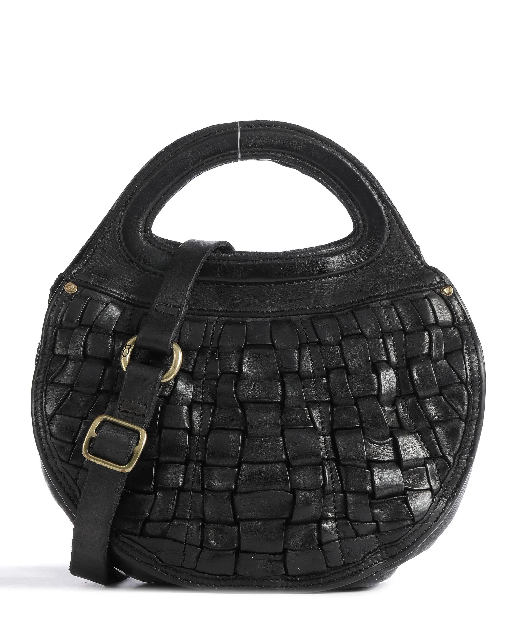  Campomaggi Prestige Borsa a mano pelle di vacchetta finemente grana nero  