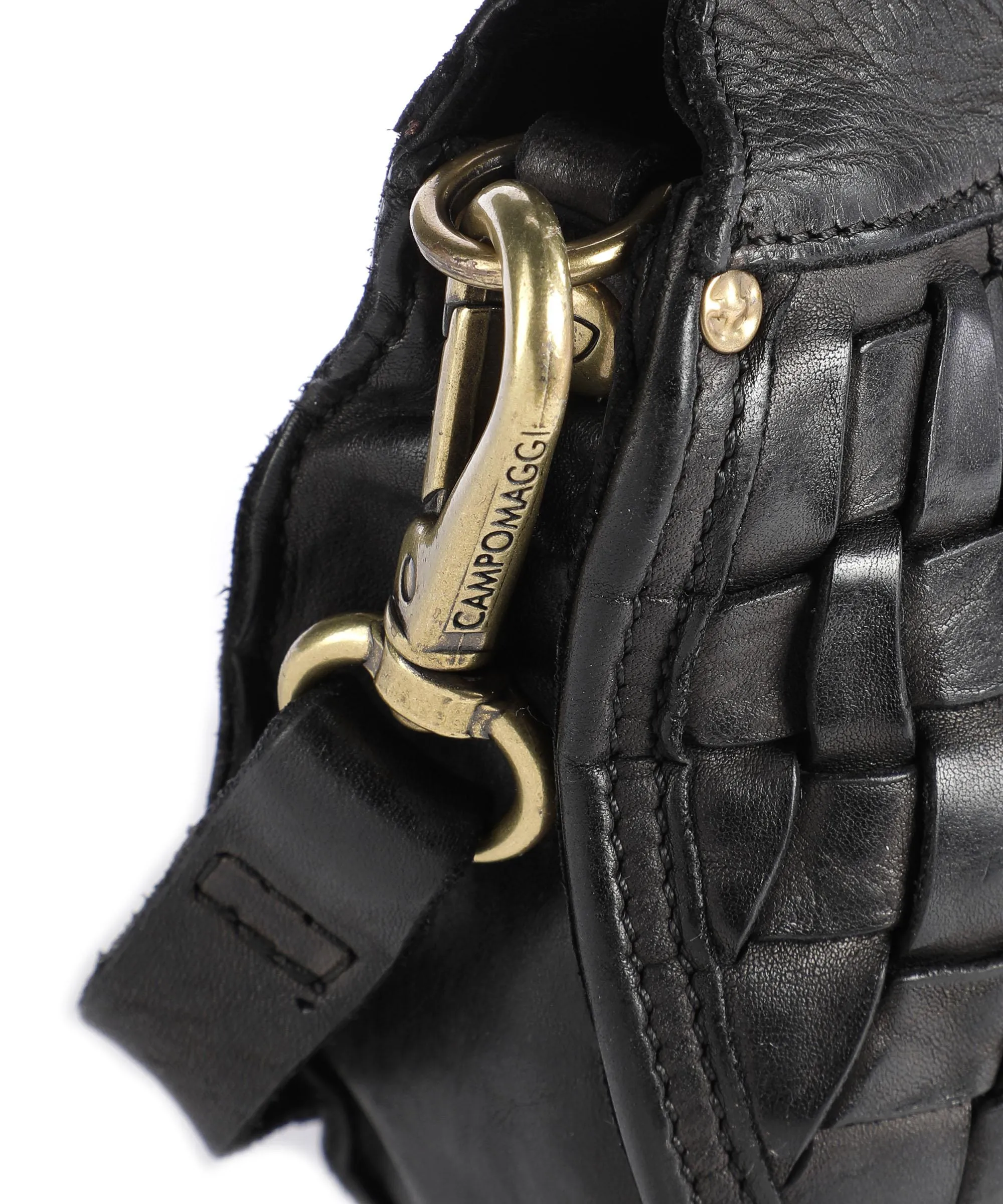  Campomaggi Prestige Borsa a mano pelle di vacchetta finemente grana nero  