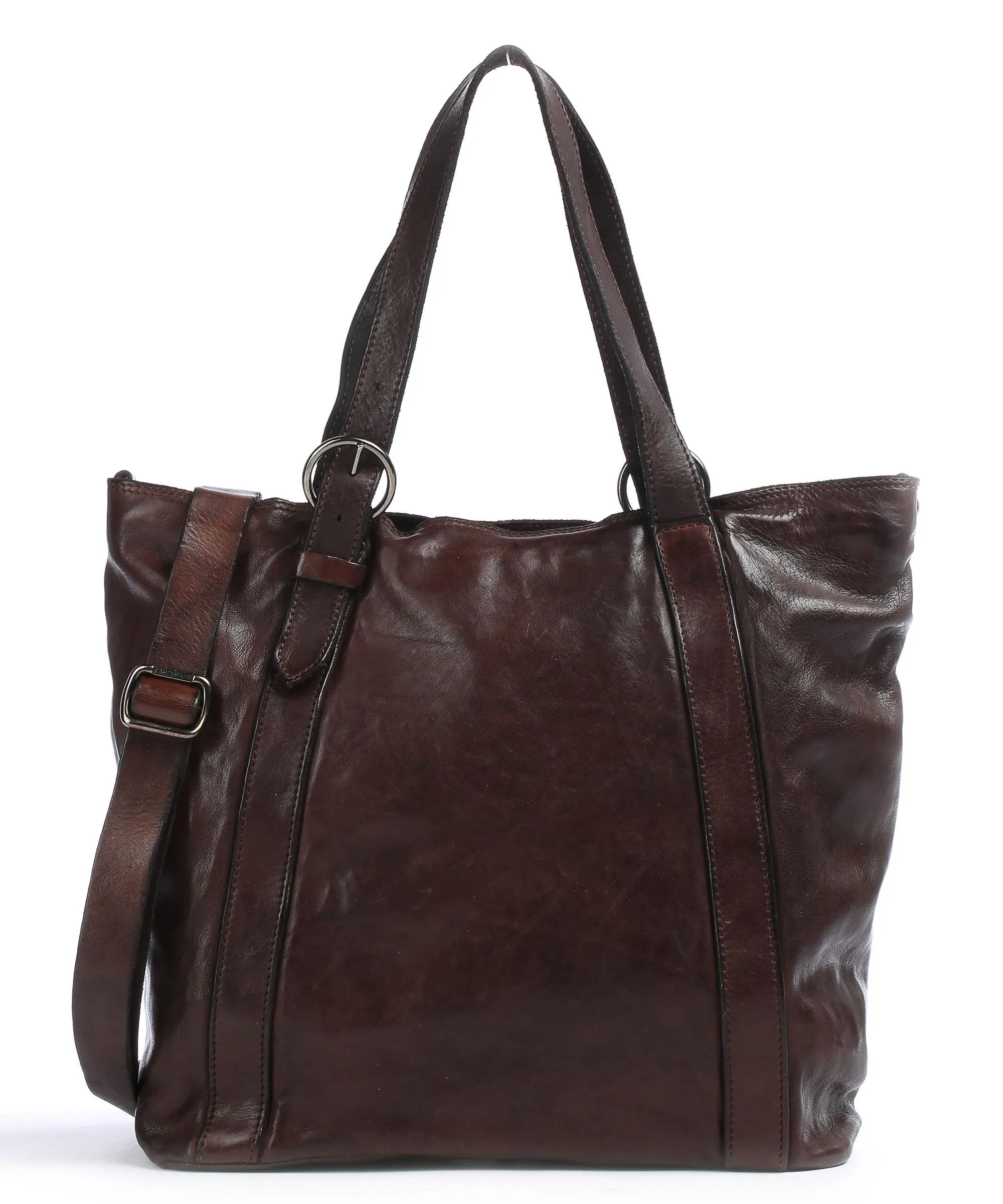  Campomaggi Prestige Borsa shopper pelle di vacchetta finemente grana marrone scuro  