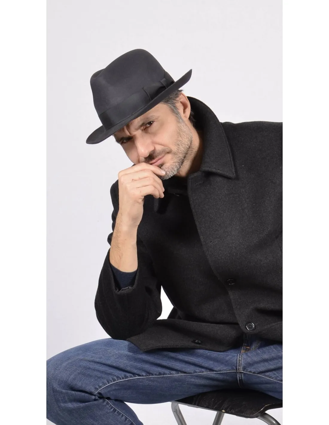 Cappello Borsalino mod fedora Grigio Medio MOD FEDERICO