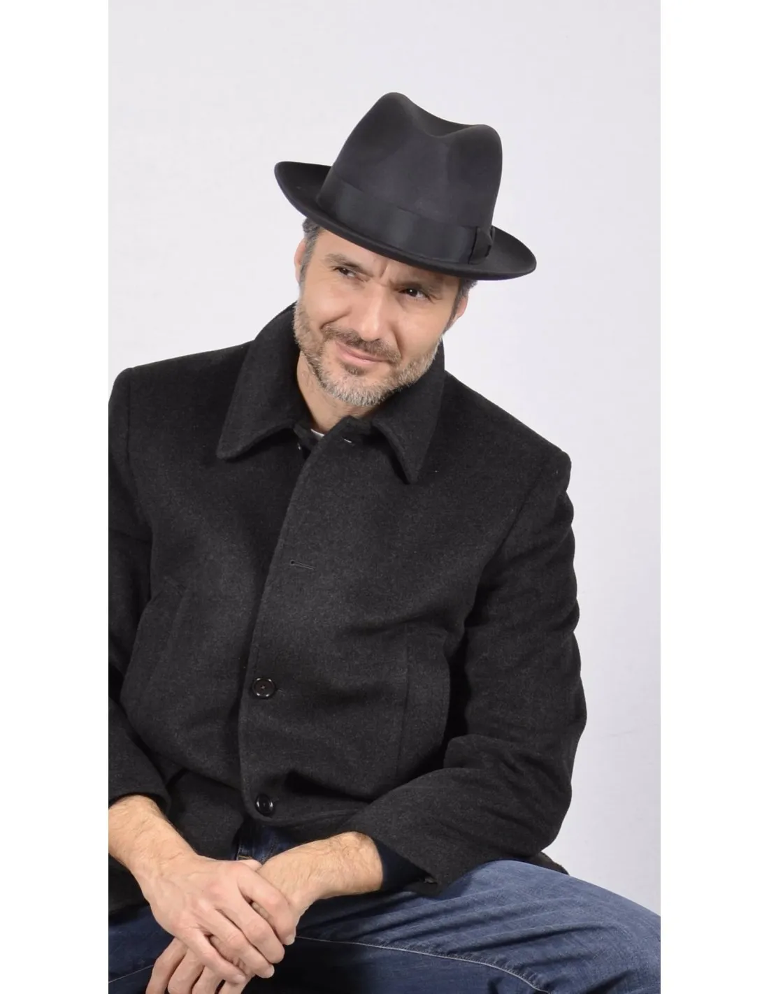 Cappello Borsalino mod fedora Grigio Medio MOD FEDERICO