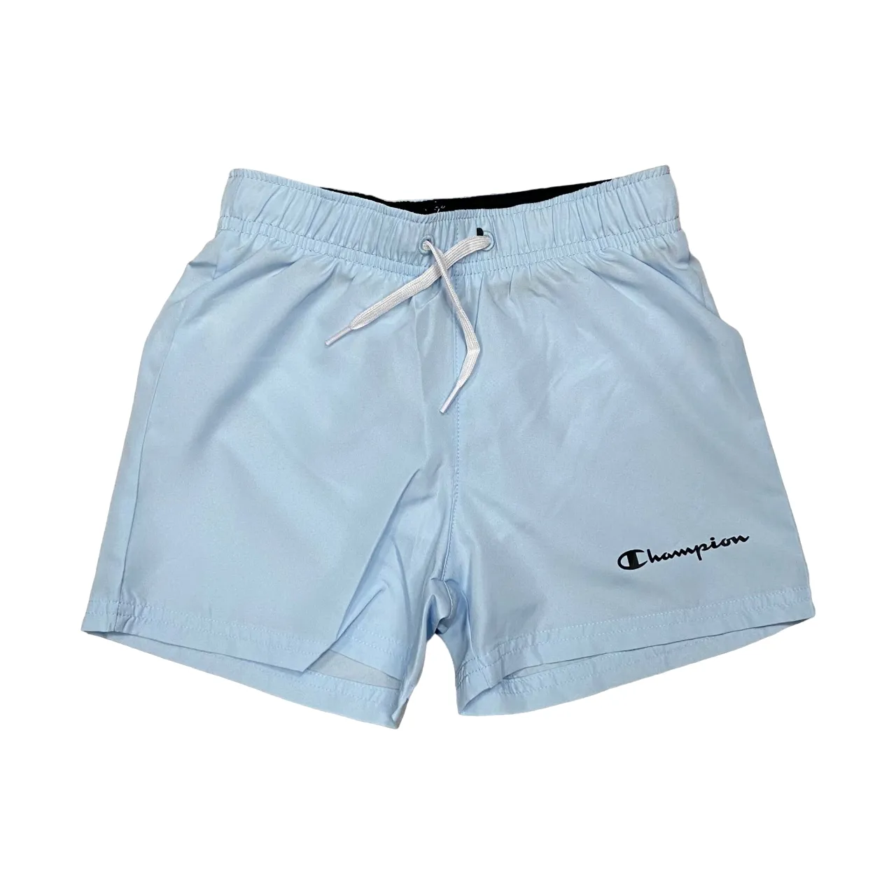 Champion completo da ragazzo maglietta manica corta e pantaloncino Boxer mare 306793 WW001 bianco-celeste