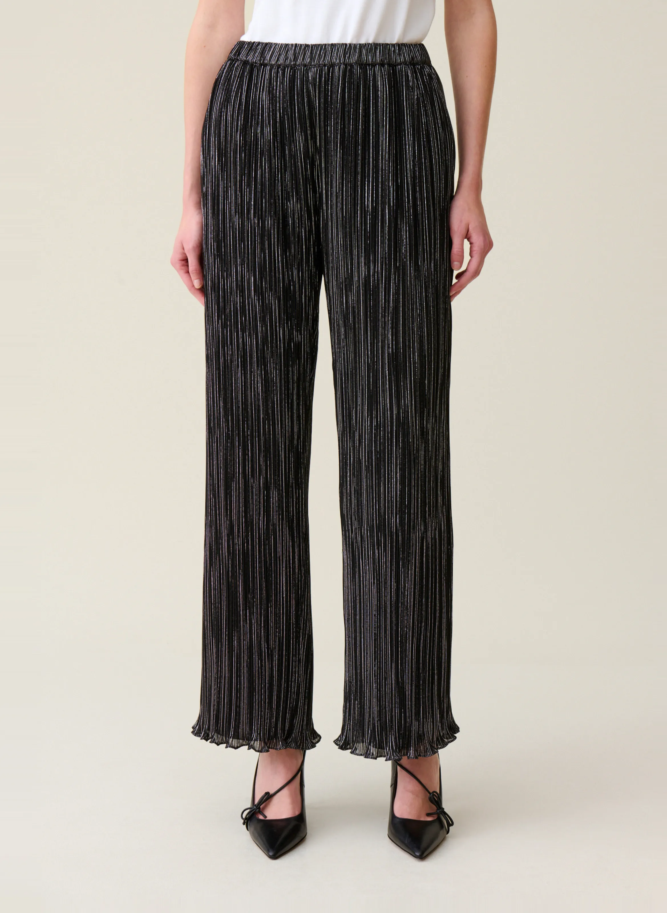  CLAUDIE PIERLOT   Pantaloni larghi plissettati | Nero