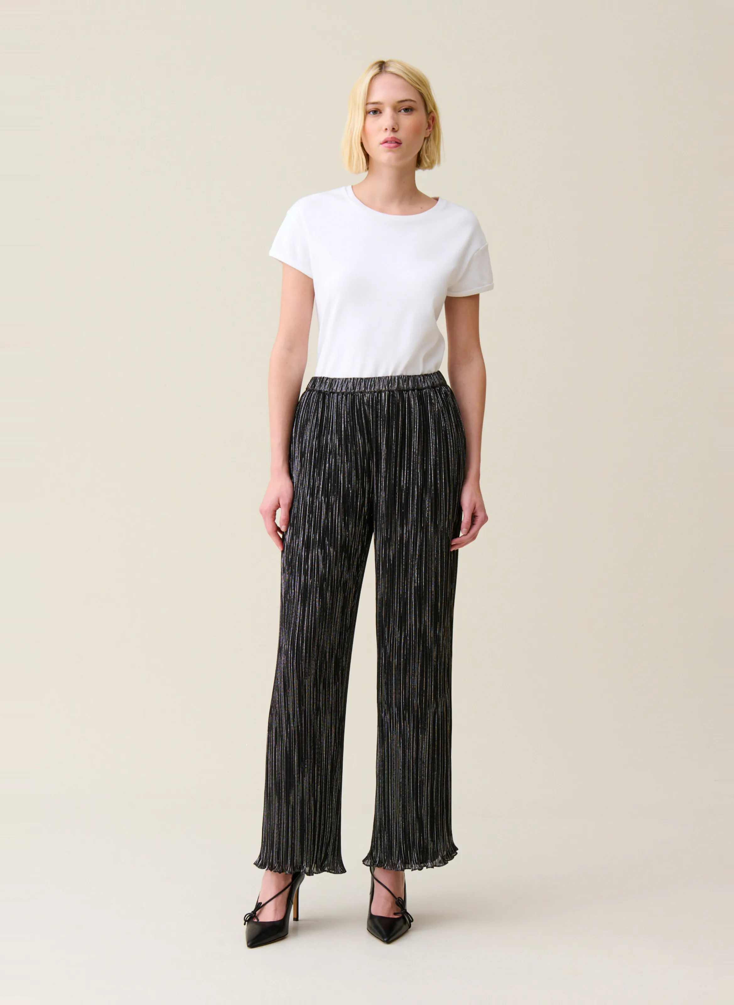  CLAUDIE PIERLOT   Pantaloni larghi plissettati | Nero