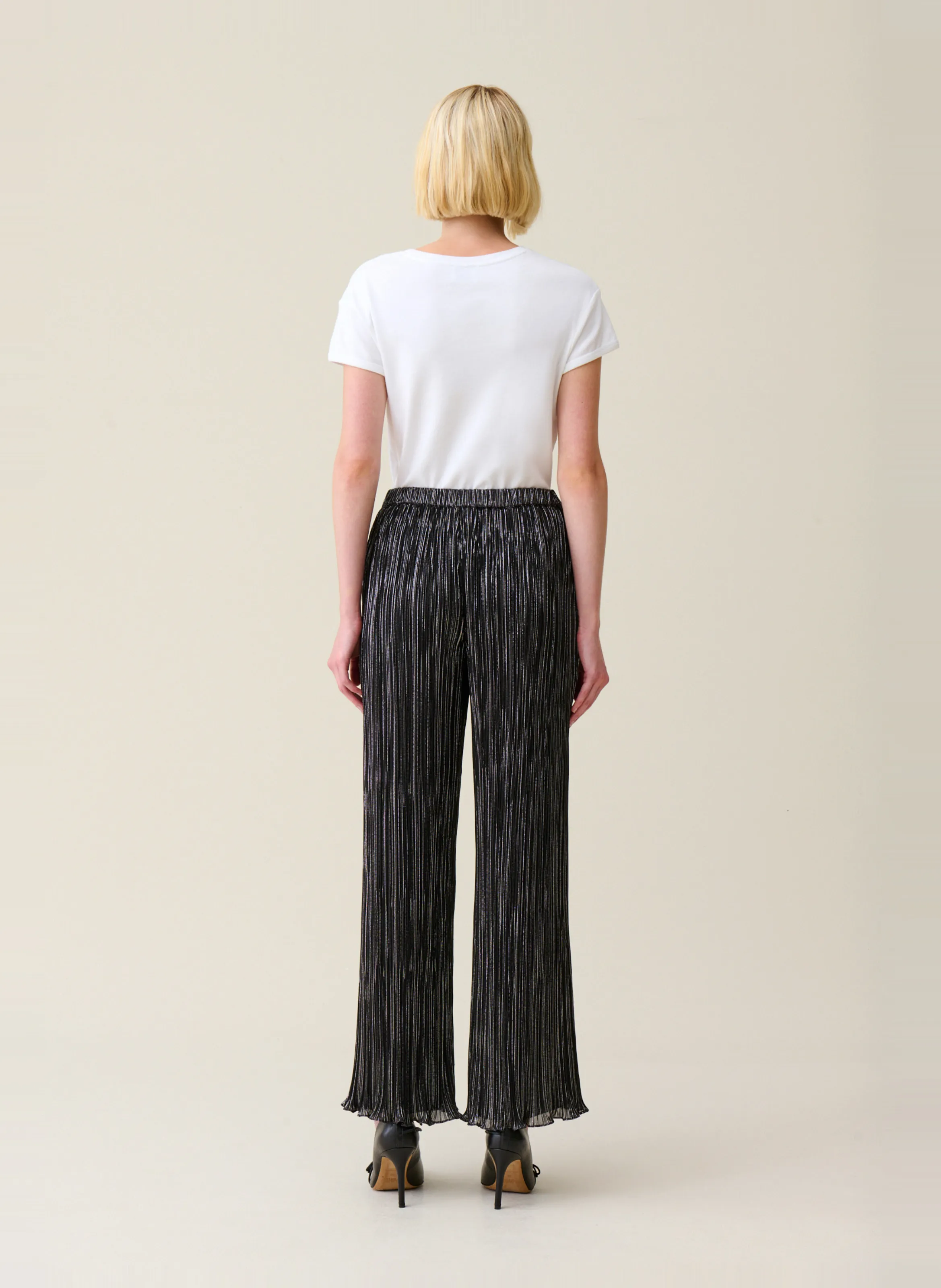 CLAUDIE PIERLOT   Pantaloni larghi plissettati | Nero