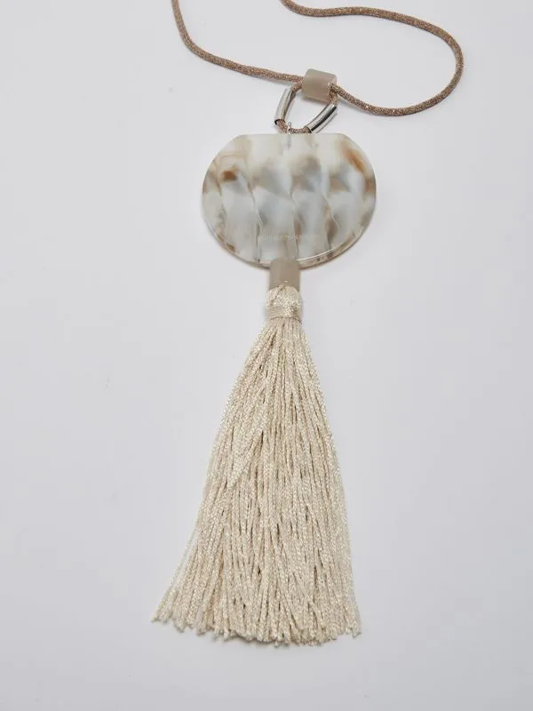 Collana donna Emporio Armani con pendente e nappa Naturale
