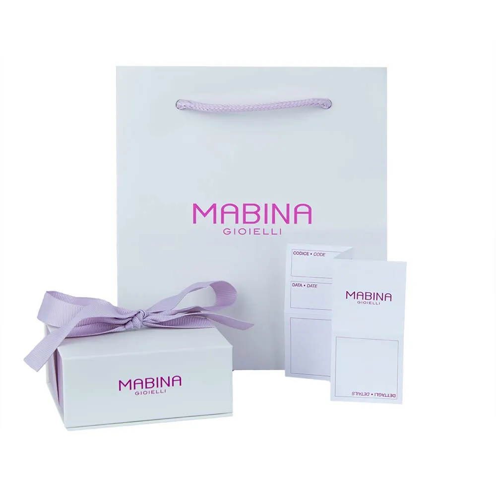 Collana Mabina in Argento con Smeraldo Sintetico e Zirconi – 553496