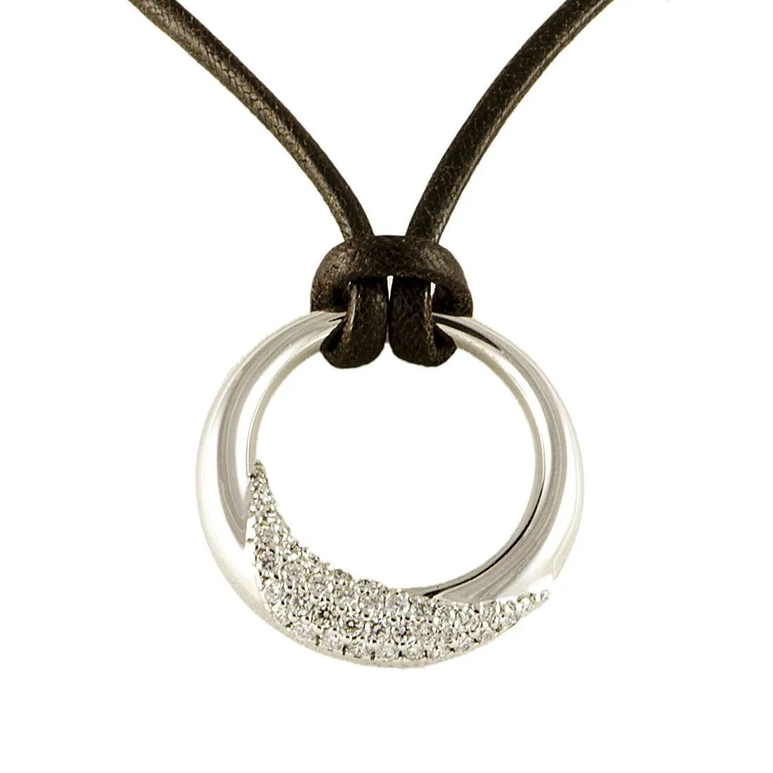 COLLIER IN ORO BIANCO E DIAMANTI CT 0,65