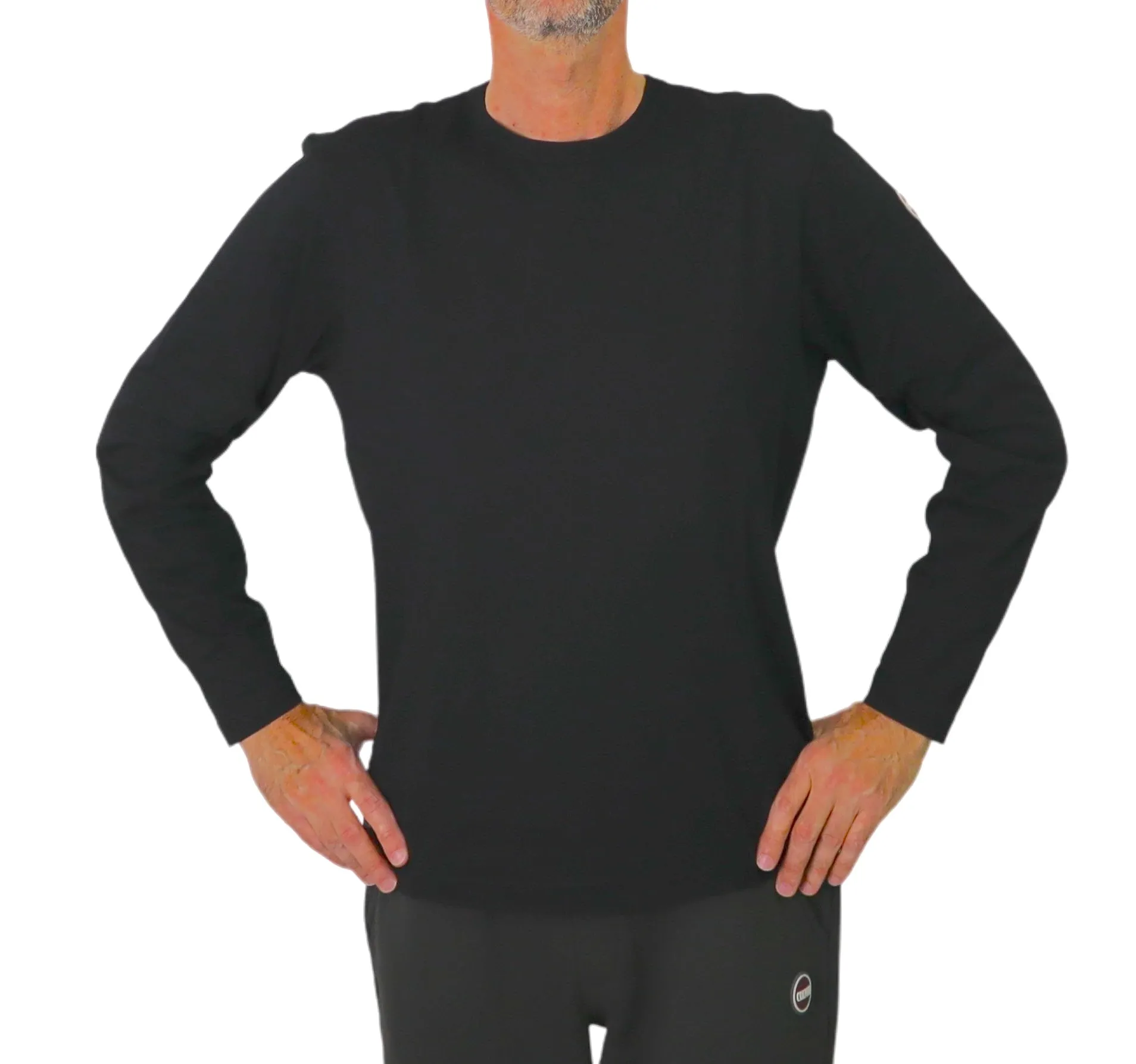 COLMAR t-shirt uomo manica lunga cotone 7541 6SH FRIDA 99 NERO inverno 2023