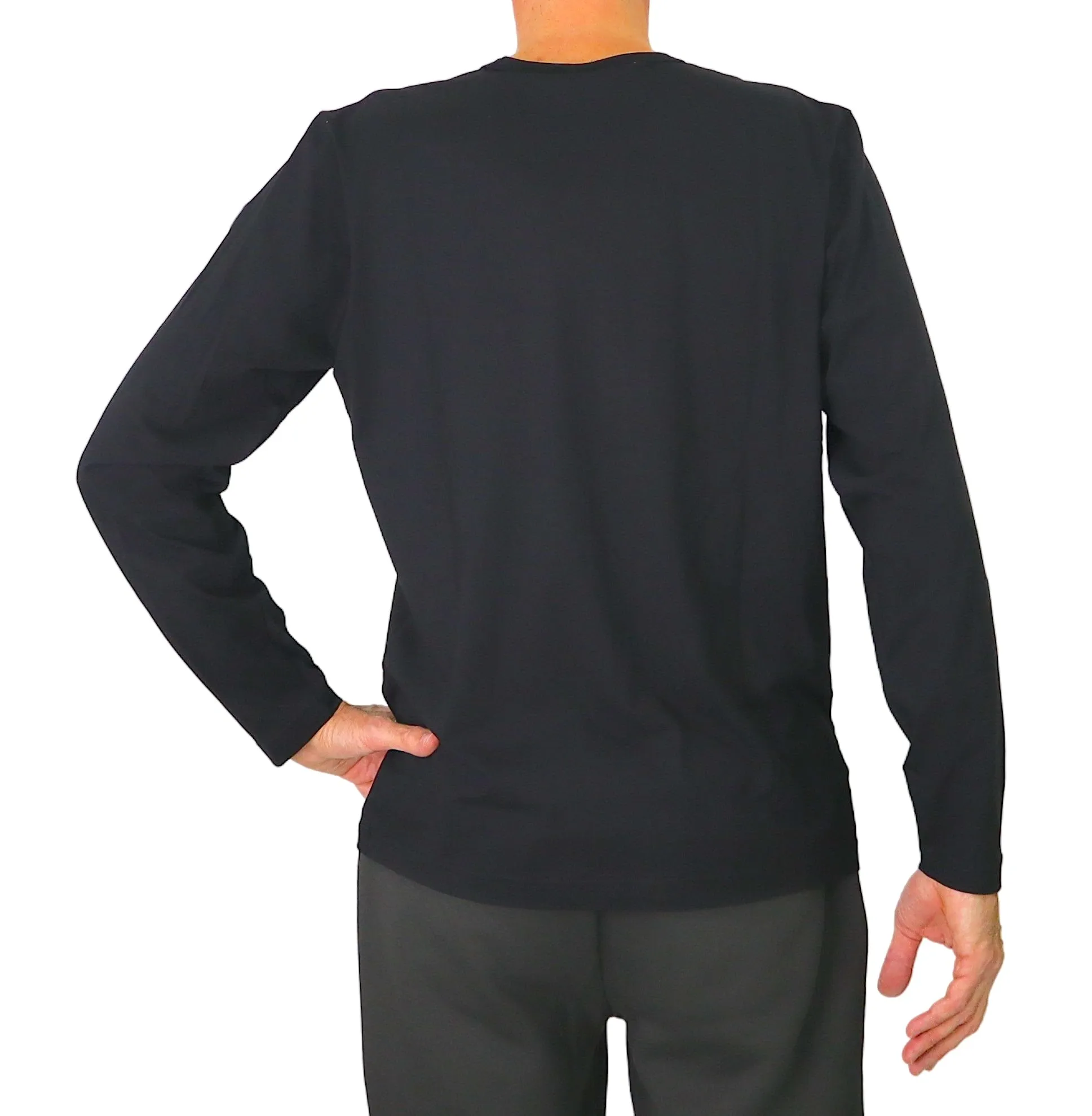 COLMAR t-shirt uomo manica lunga cotone 7541 6SH FRIDA 99 NERO inverno 2023