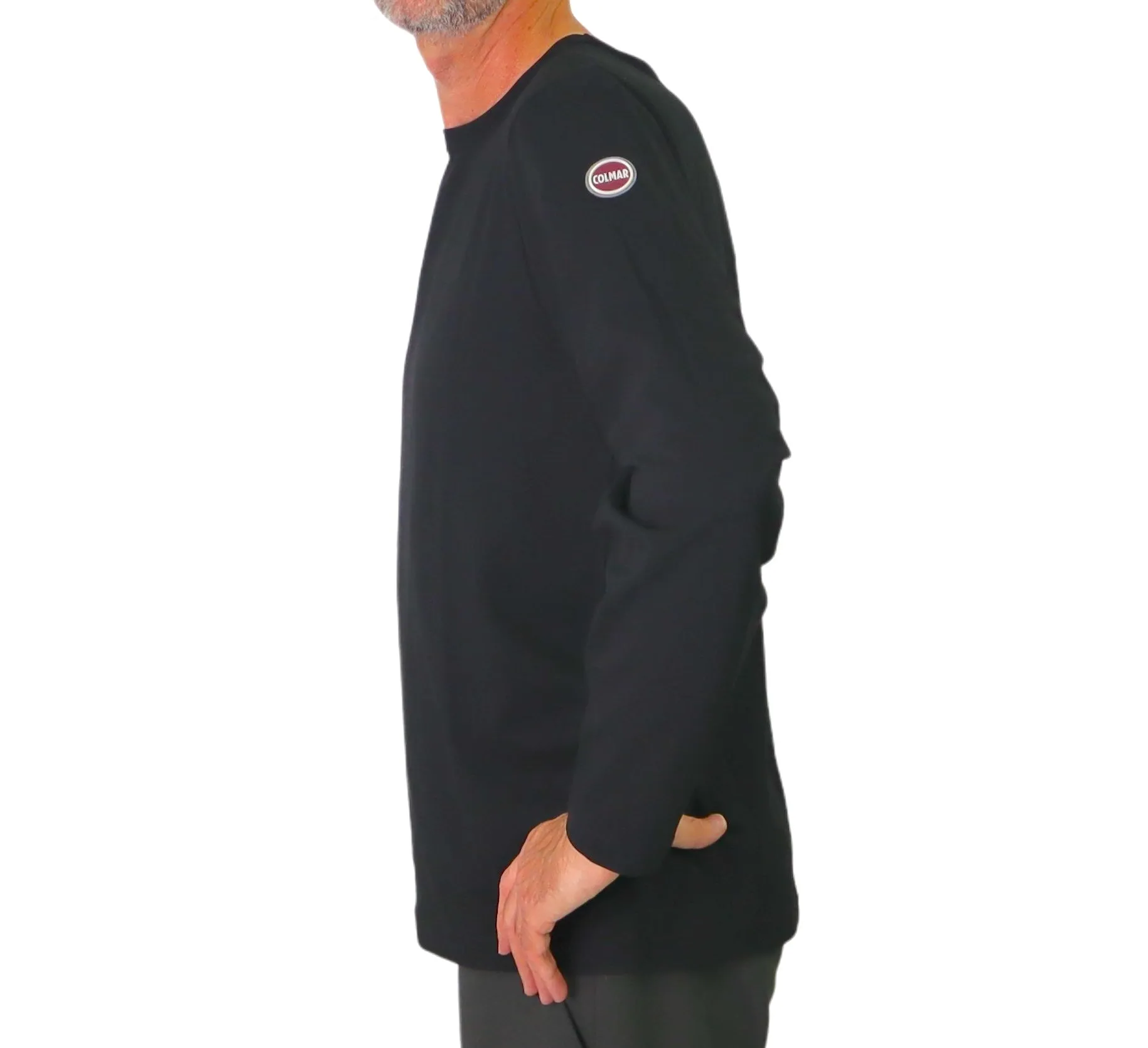 COLMAR t-shirt uomo manica lunga cotone 7541 6SH FRIDA 99 NERO inverno 2023