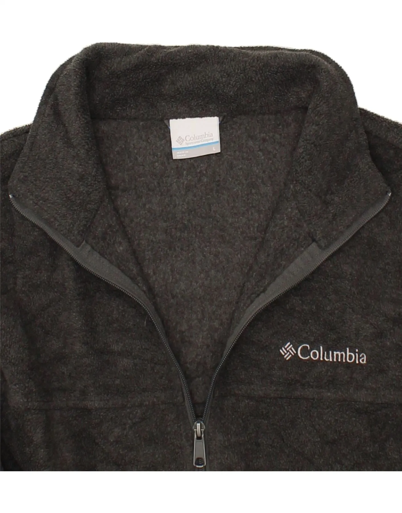 COLUMBIA Mens Fleece Jacket UK 40 Large Grey Polyester