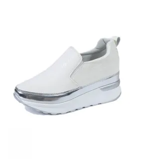 Comemore Comfort Creepers Bling Mocassini Sneakers con piattaforma argento Donna Strass Scarpe da donna Scarpe da donna pigre Za