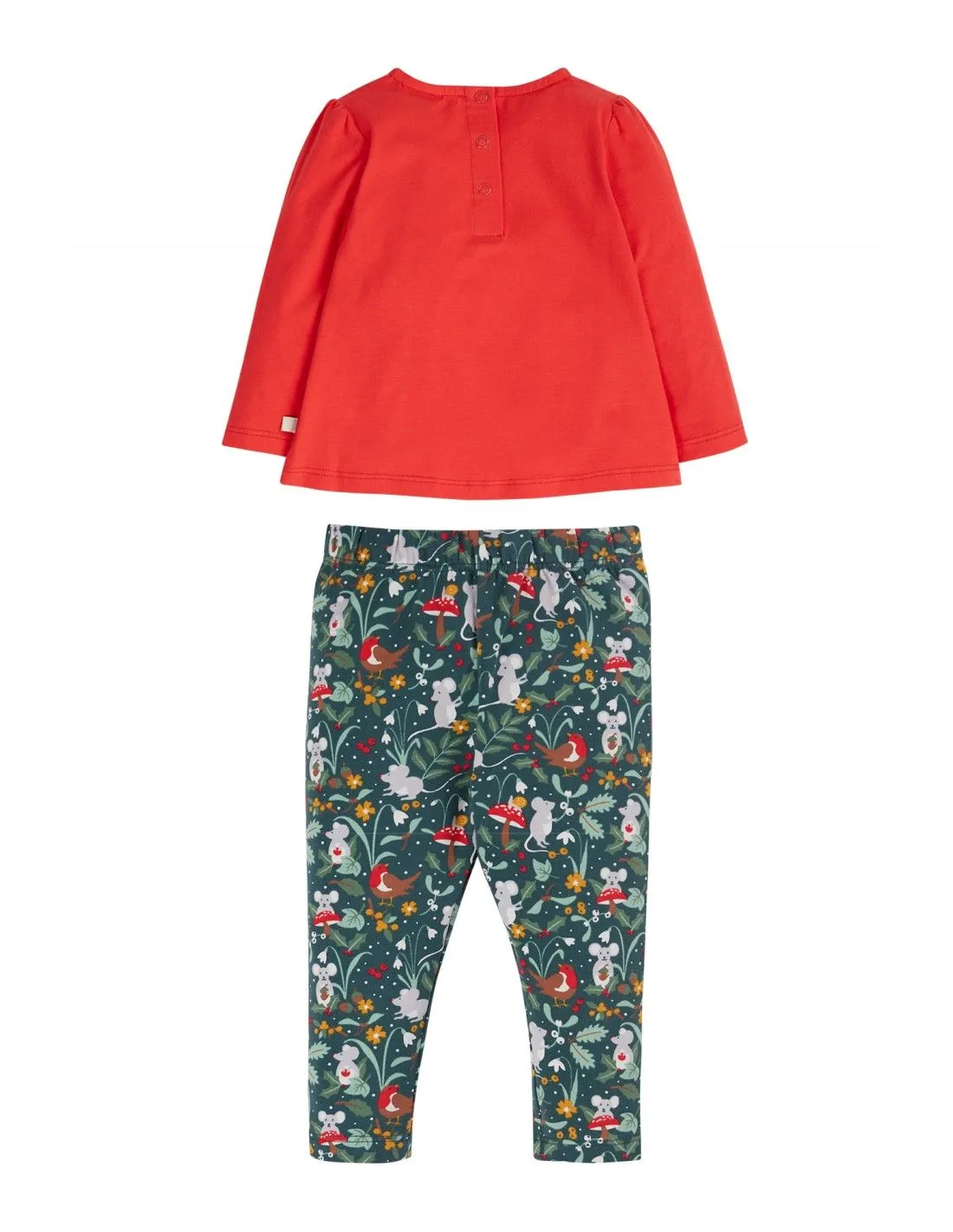 COMPLETO 2 PEZZI IN COTONE BIOLOGICO "TOPO FESTIVE"