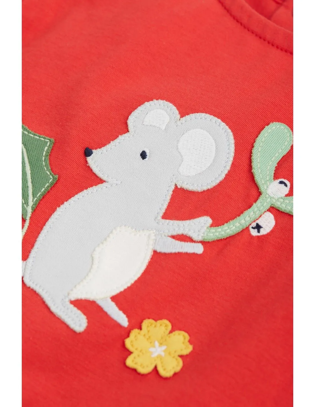 COMPLETO 2 PEZZI IN COTONE BIOLOGICO "TOPO FESTIVE"