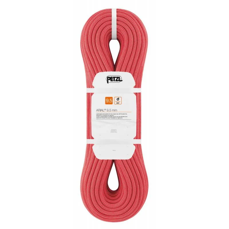 Corda singola PETZL Arial 9,5MM (ROSSO) 60M