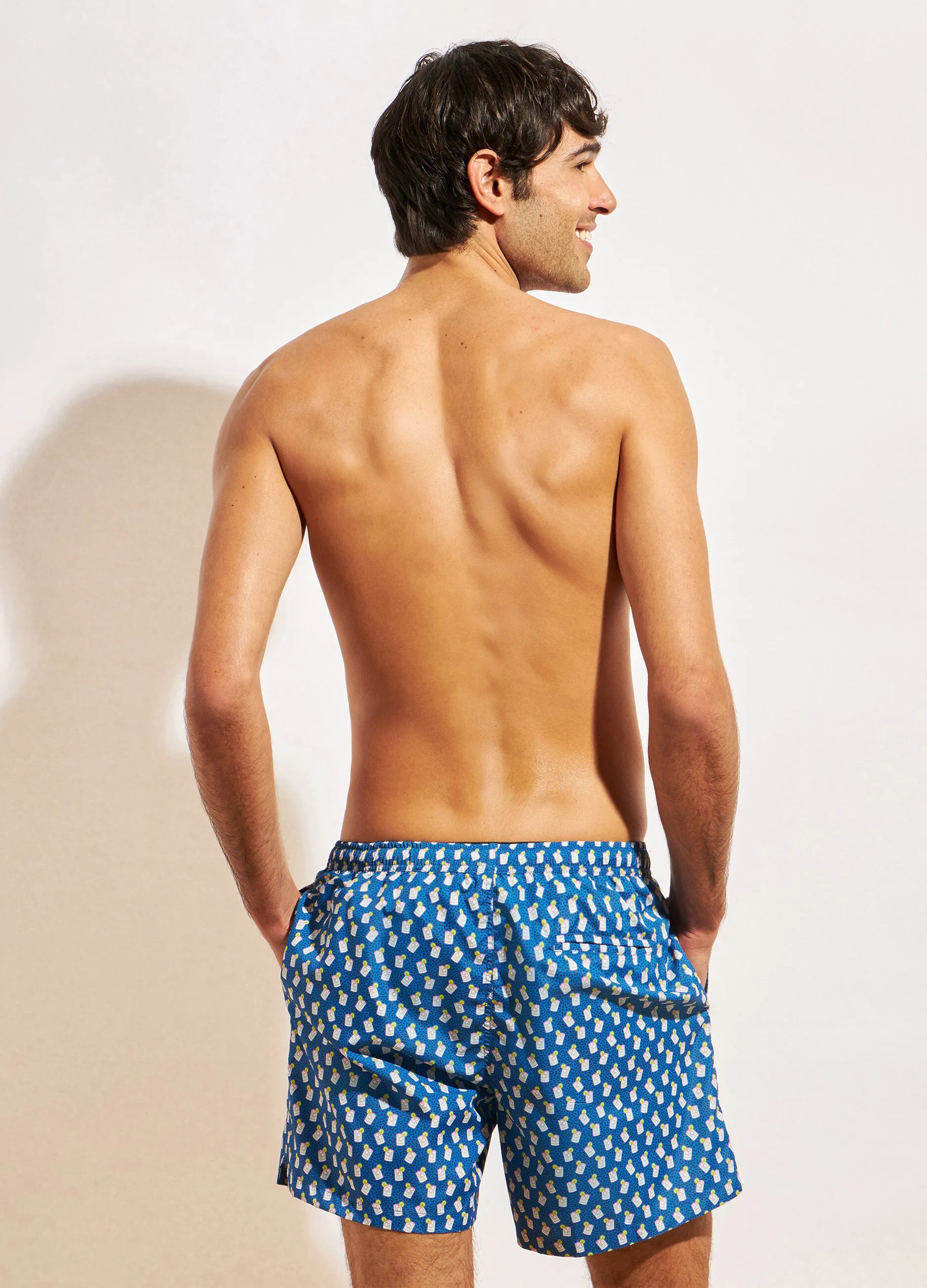 Costume shorts con stampa uomo