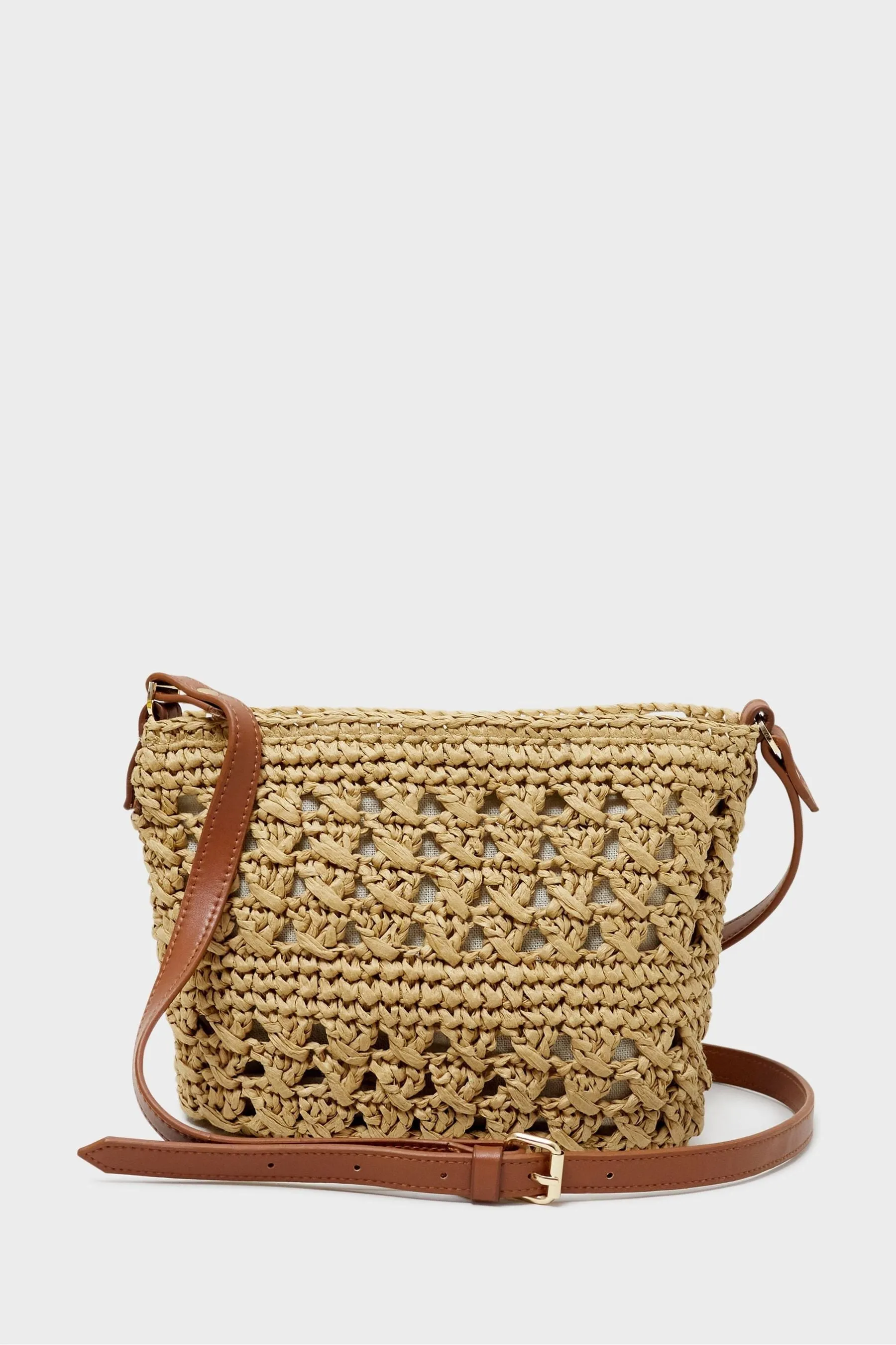Crew Clothing - Borsa a tracolla in paglia
