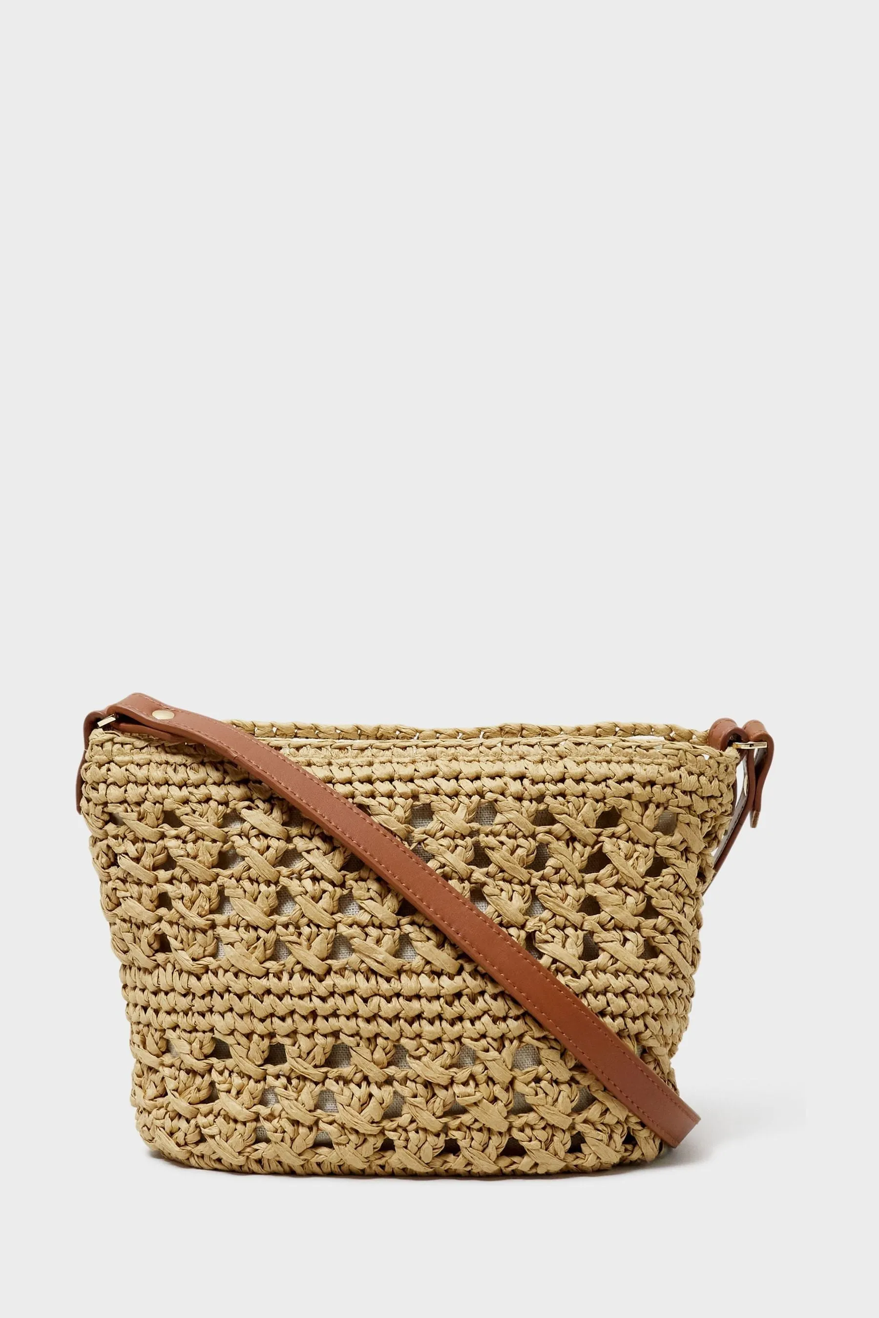 Crew Clothing - Borsa a tracolla in paglia