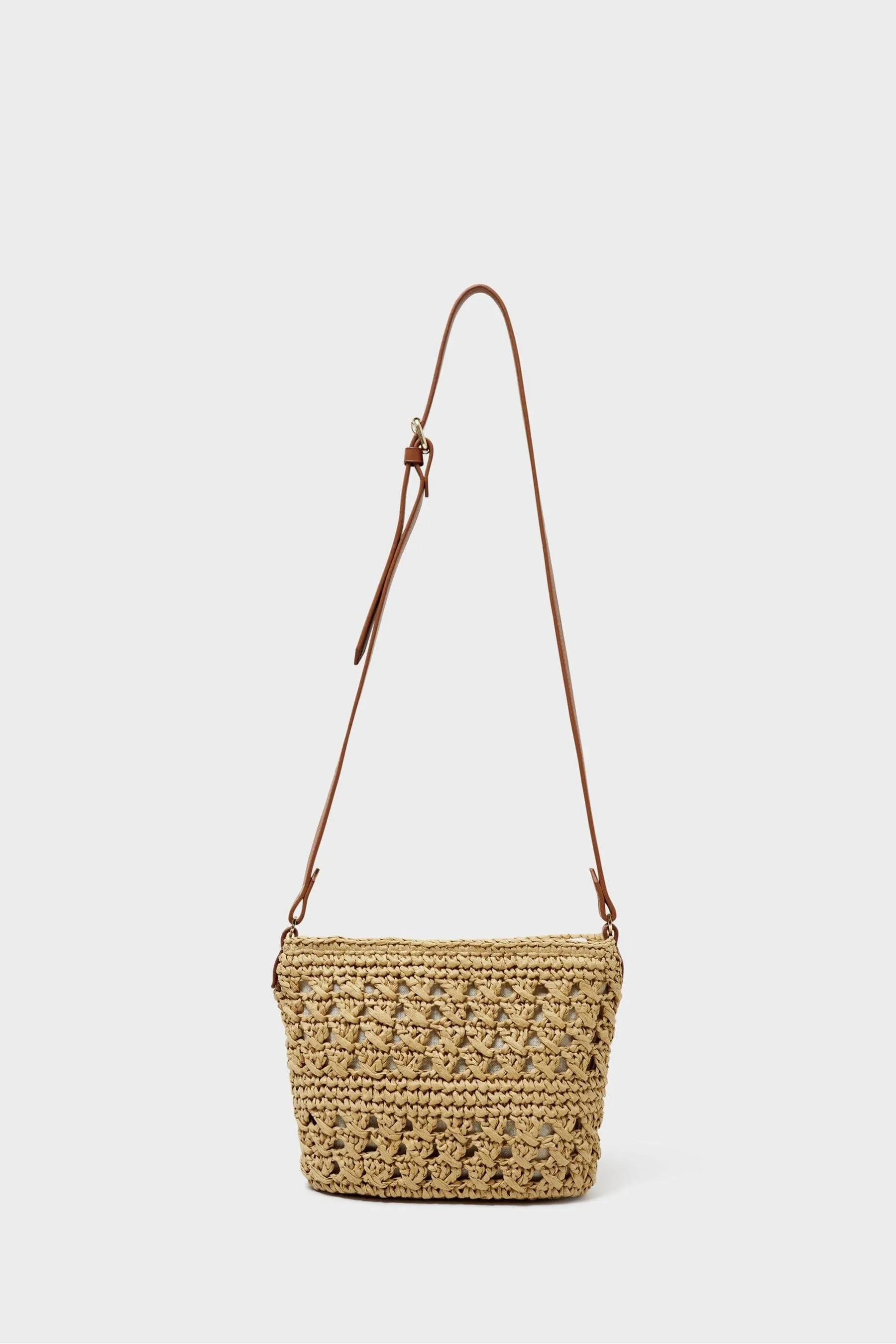 Crew Clothing - Borsa a tracolla in paglia