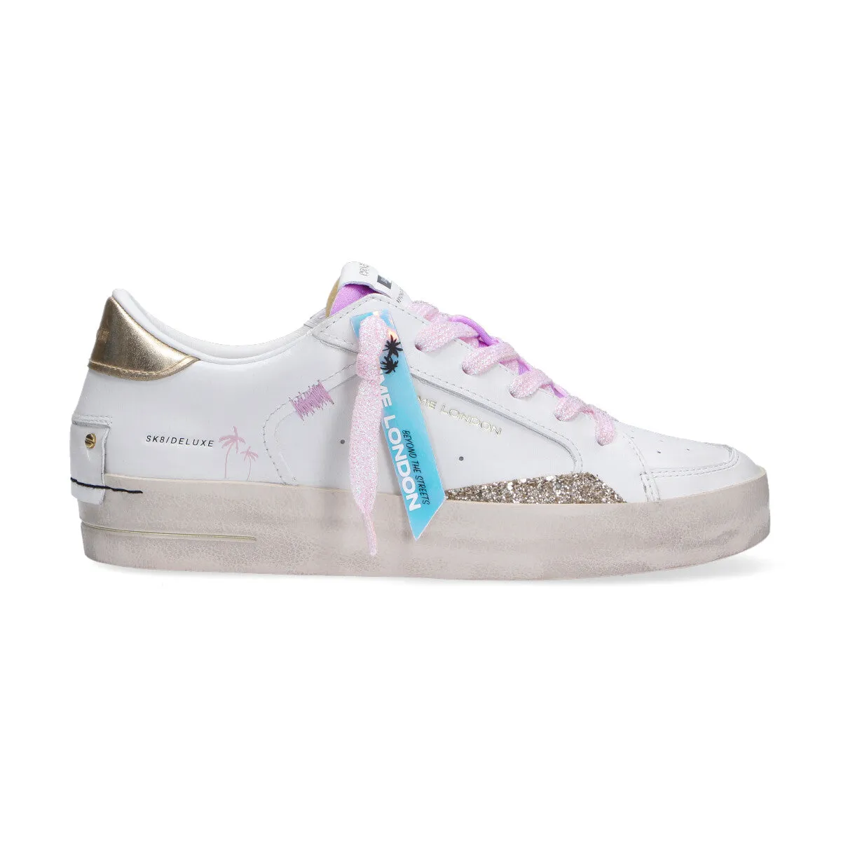 Crime London SK8 Deluxe Sugar plum bianca
