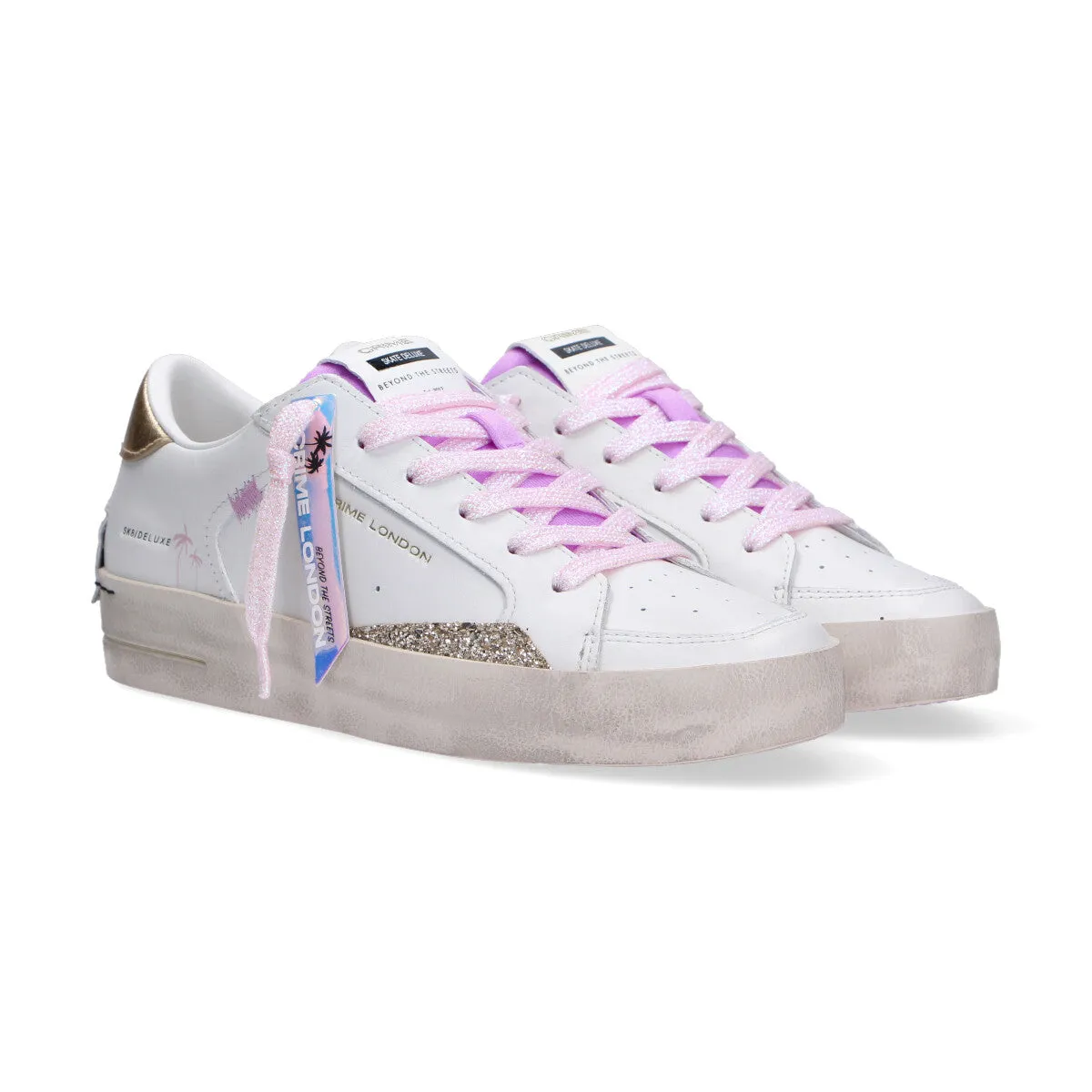 Crime London SK8 Deluxe Sugar plum bianca