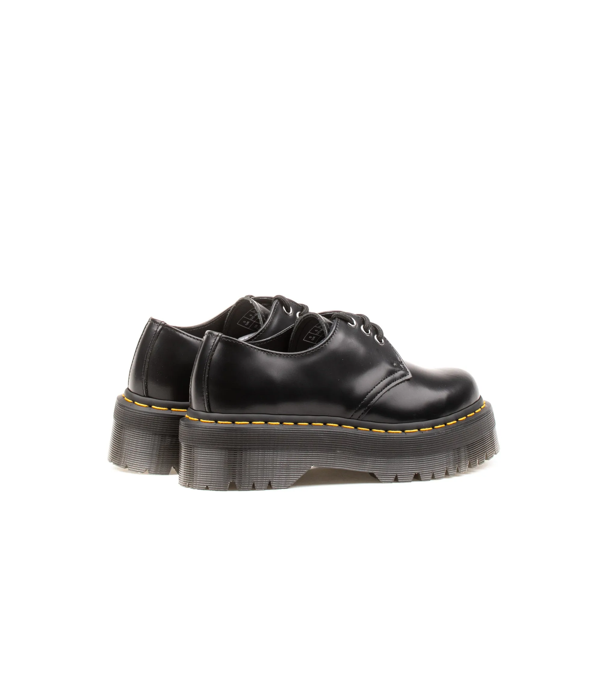 Dr. Martens 1461 Quad Polished Smooth Nero Donna
