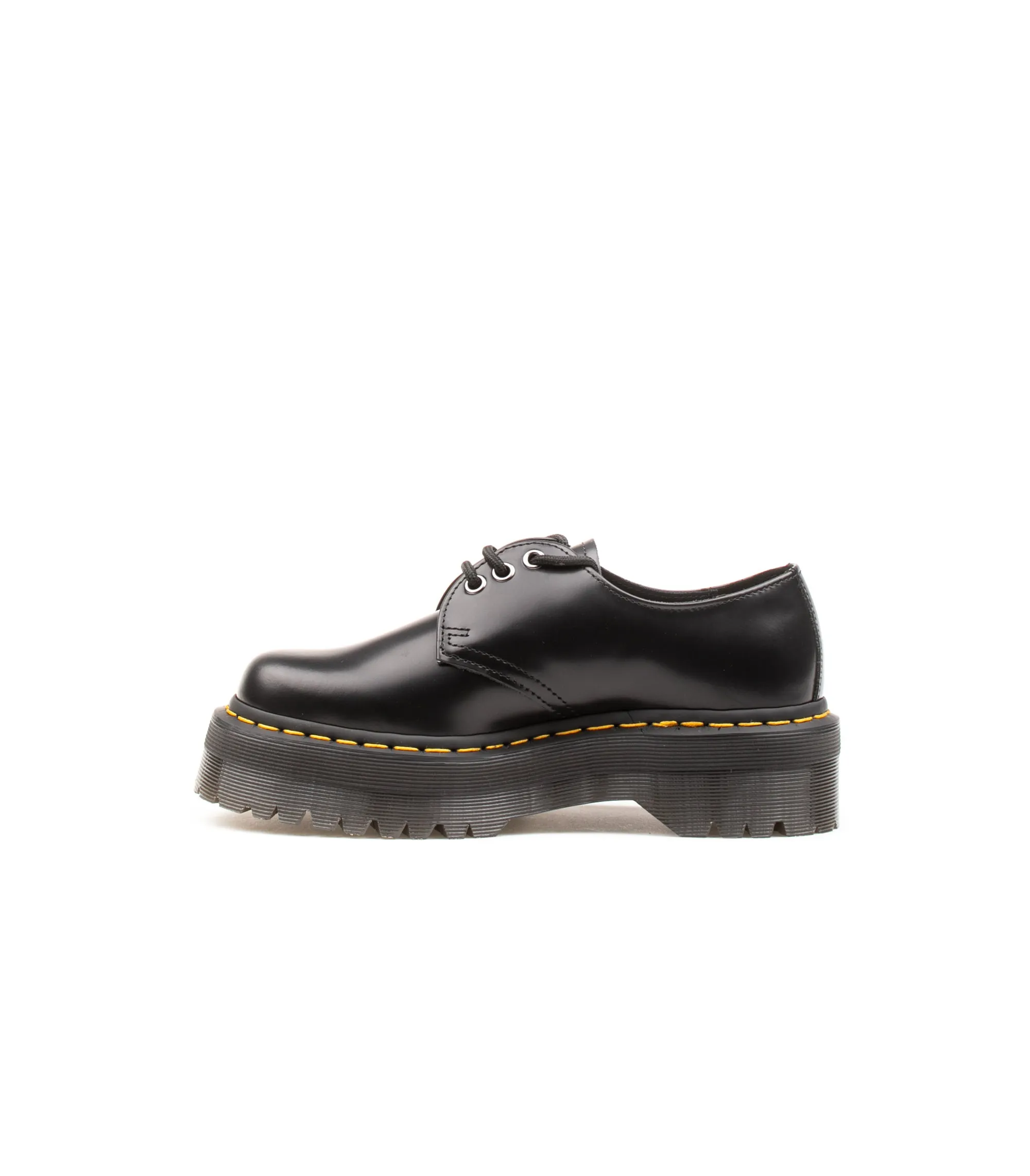 Dr. Martens 1461 Quad Polished Smooth Nero Donna