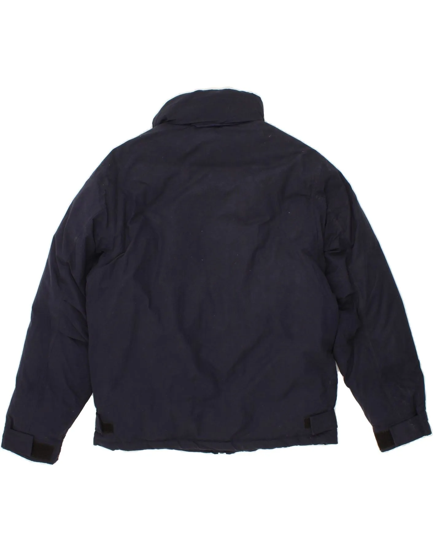 EDDIE BAUER Mens Padded Jacket UK 38 Medium Navy Blue Nylon