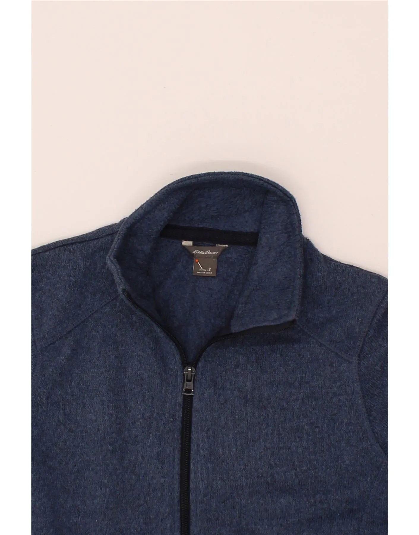 EDDIE BAUER Womens Tracksuit Top Jacket UK 10 Small Navy Blue Polyester